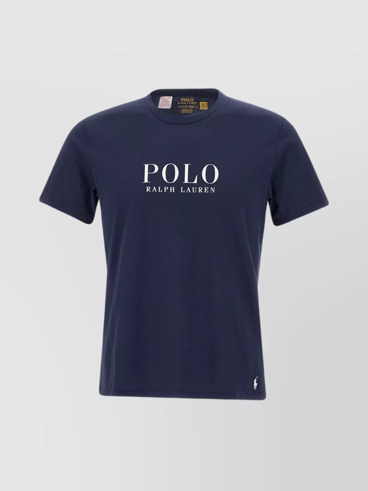 Shop Polo Ralph Lauren Logo Print Crew Neck Cotton T-shirt