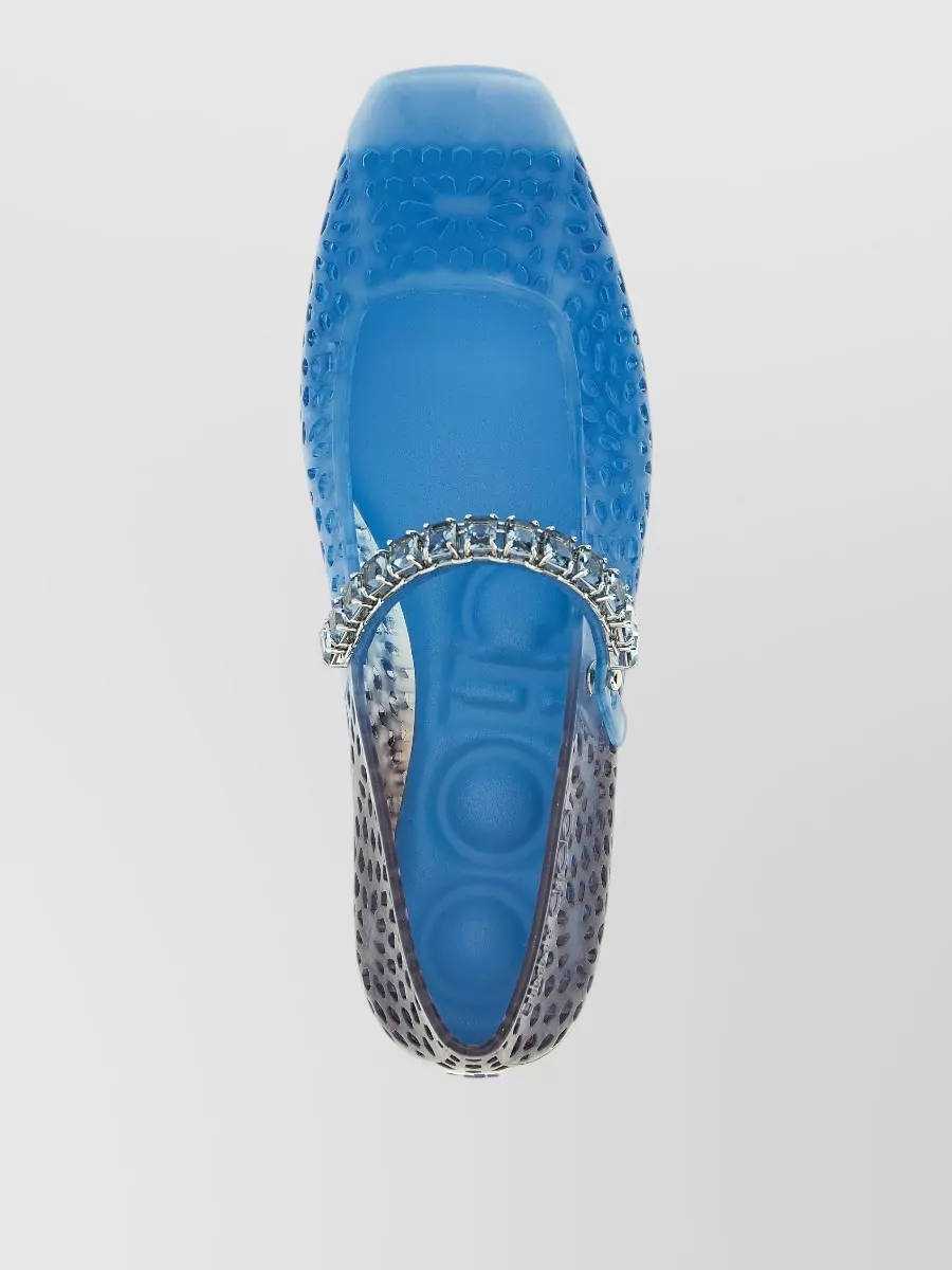 Jimmy Choo The Jelly Crystal-Embellished Ballet Flats