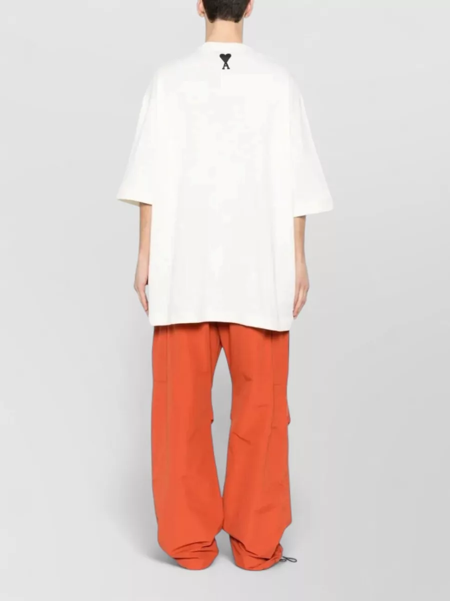 Ami Paris Cotton Oversized Short-Sleeve Printed T-Shirt