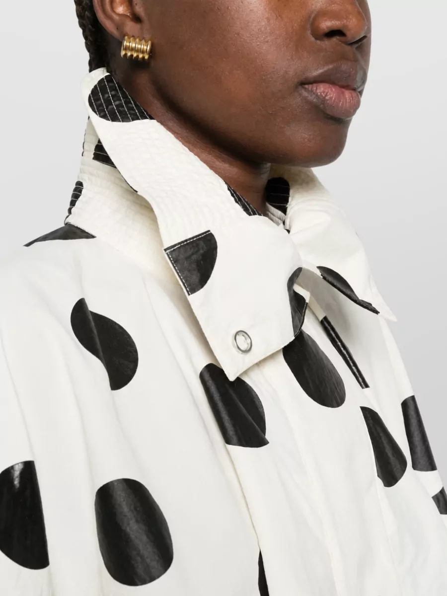 Jacquemus Polka-Dot Oversized Funnel-Neck Jacket