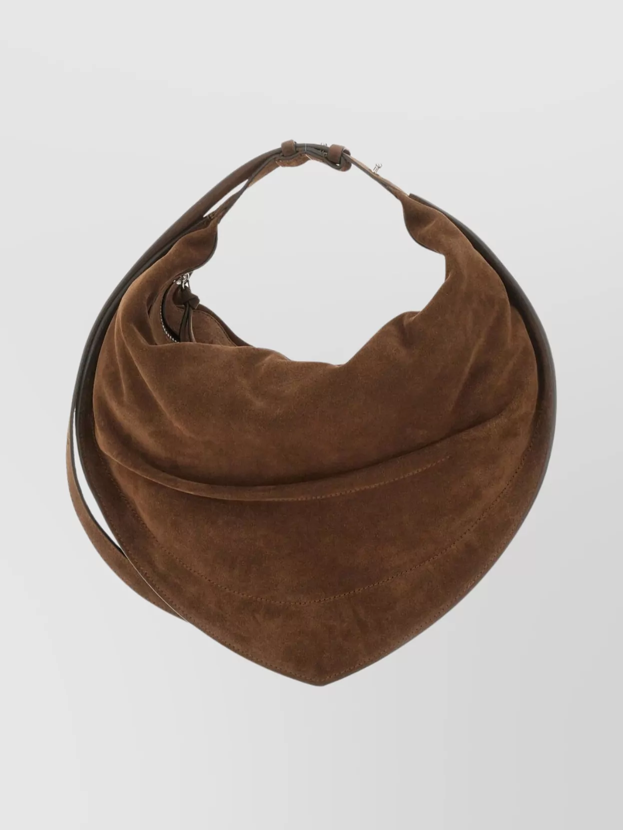 Federico Cina Beige Tortellino Draped Shoulder Bag In Brown