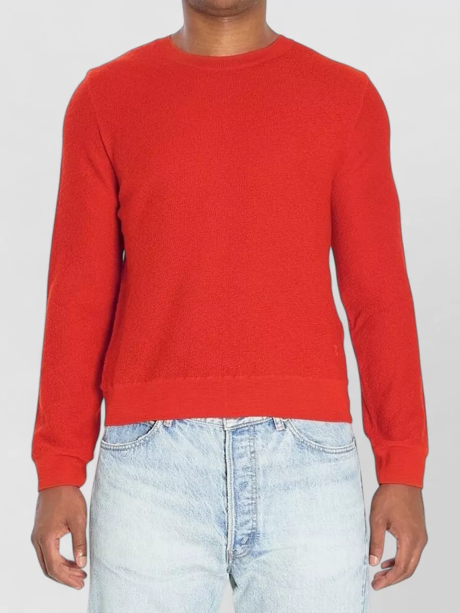 Celine ribbed trim wool crew neck sweater
