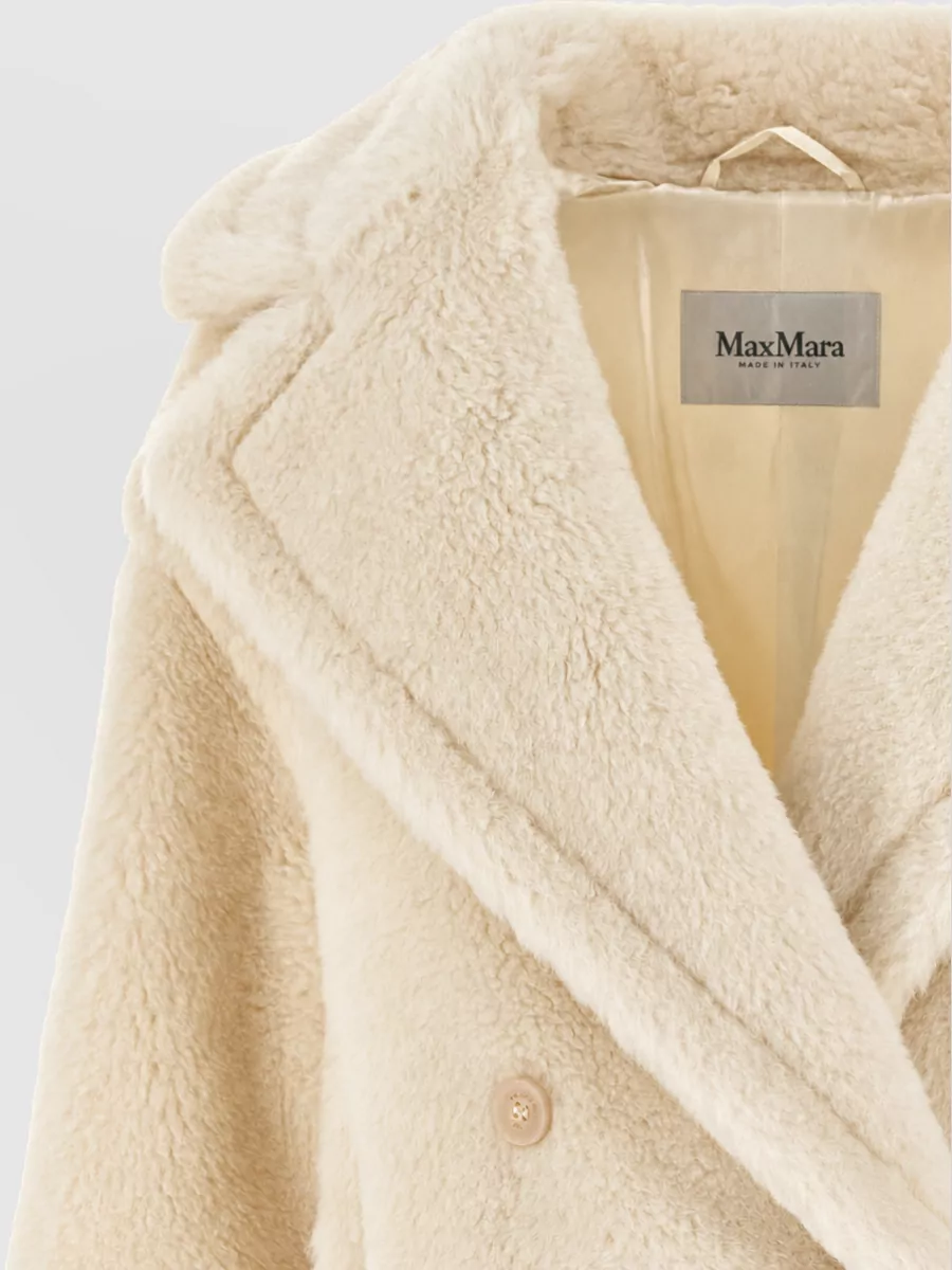 Max Mara Silk Teddy Double-Breasted Coat