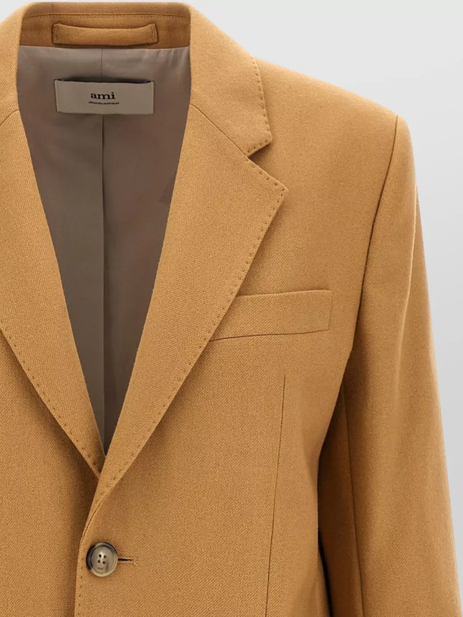 Ami Paris Single-Breasted Wool Blazer