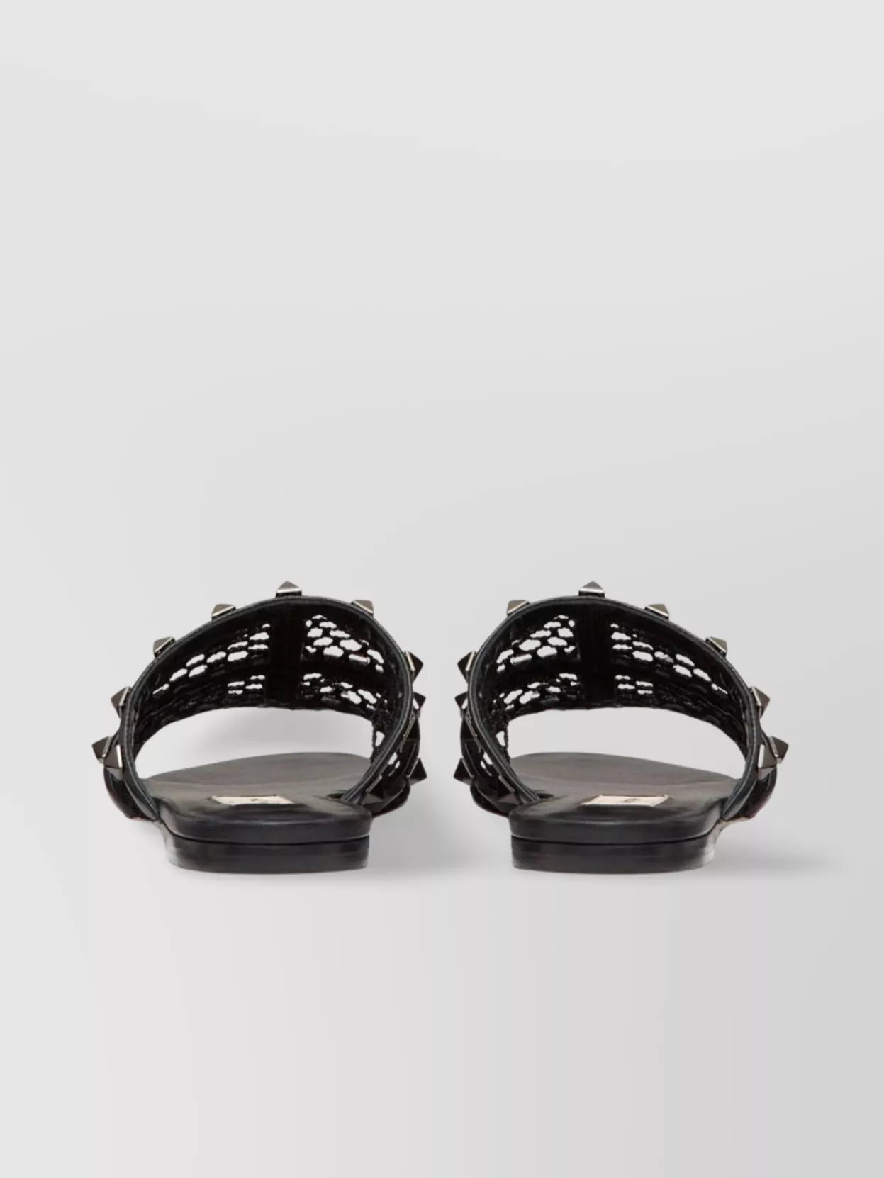 Valentino Garavani Studded Mesh Flat Sole Sandals