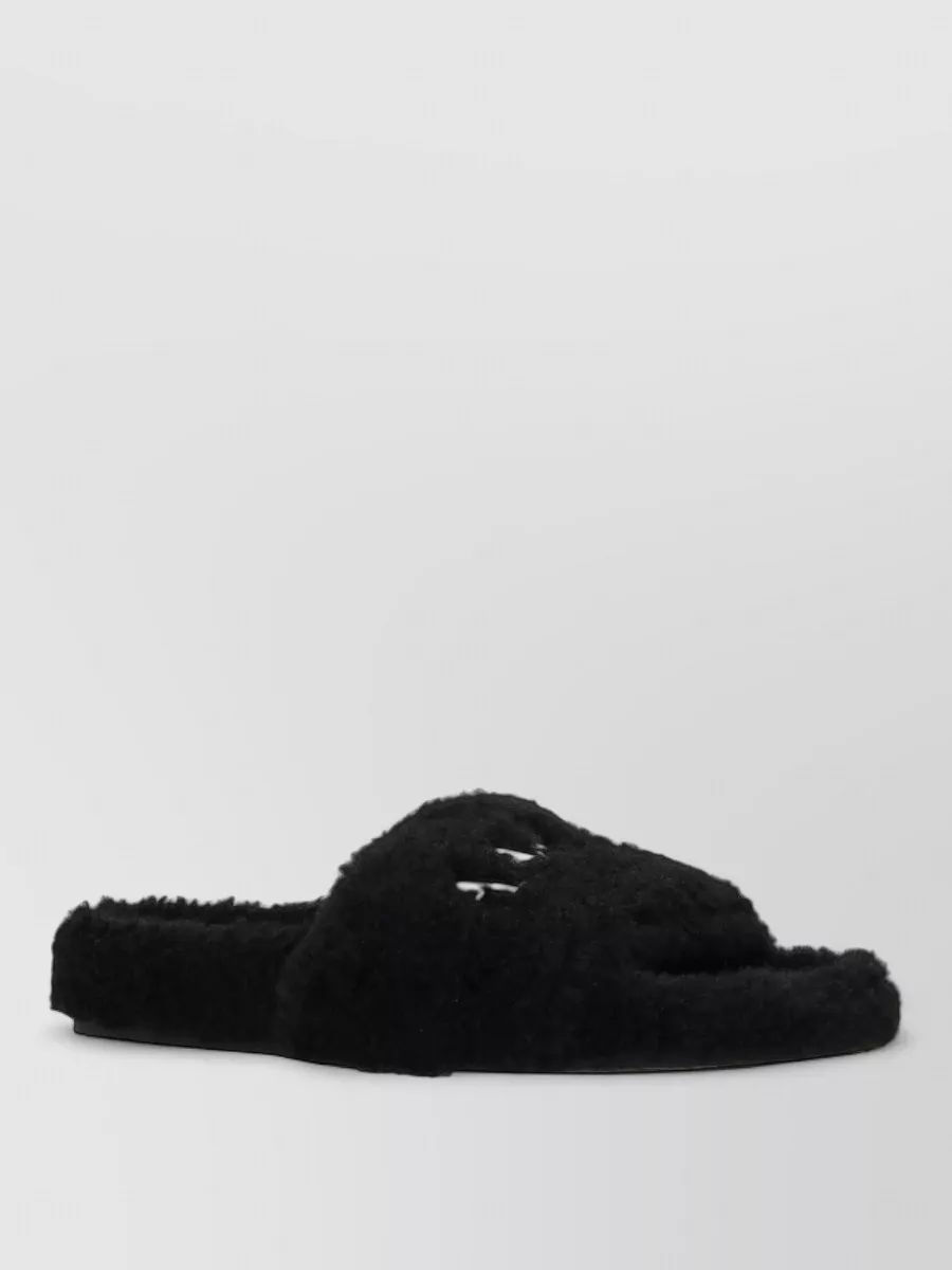 Amiri Shearling Slide Sandal Open Toe Faux Fur