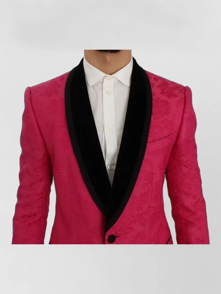 Dolce&Gabbana Silk Floral Brocade Slim Blazer