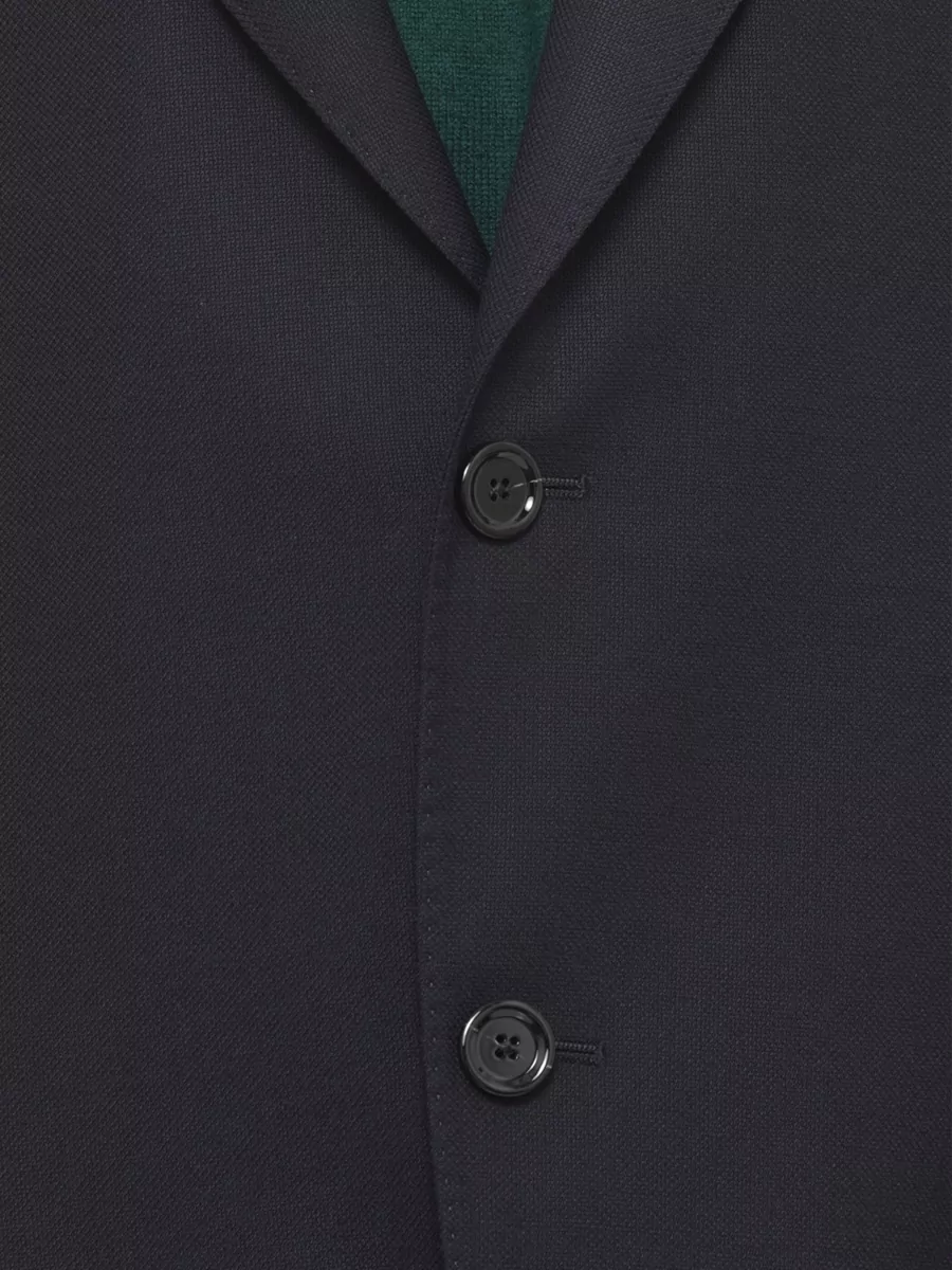 Lardini Single Breasted Wool Blazer Peak Lapel