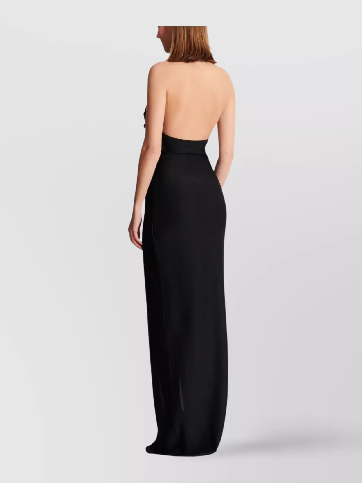 Balmain 6 Buttons Long Halterneck Knit Dress