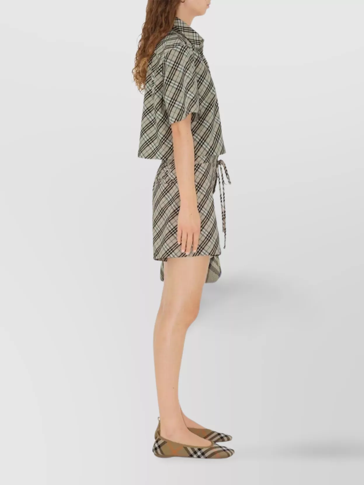 Burberry Checkered Cotton Shorts With Back Welt Pocket