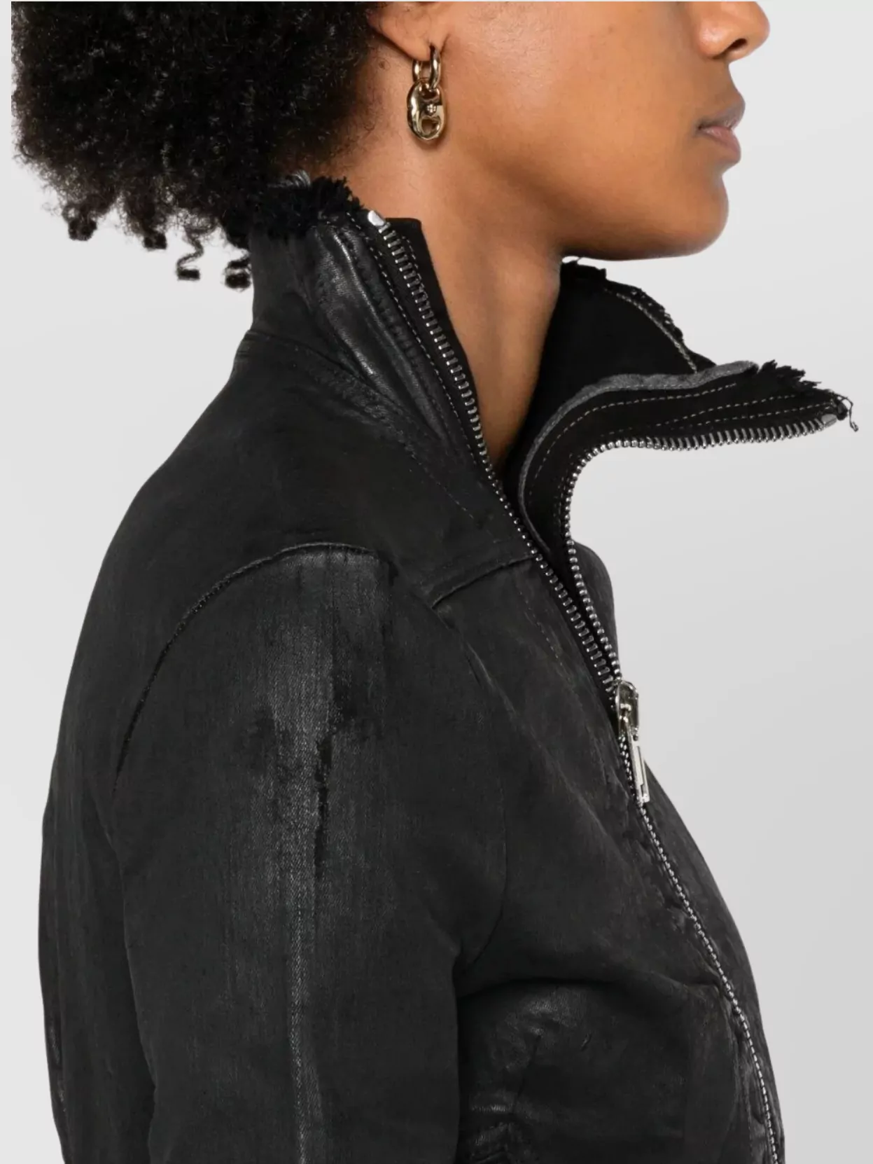 Rick Owens Drkshdw Asymmetrical Denim Jacket Naska Gary