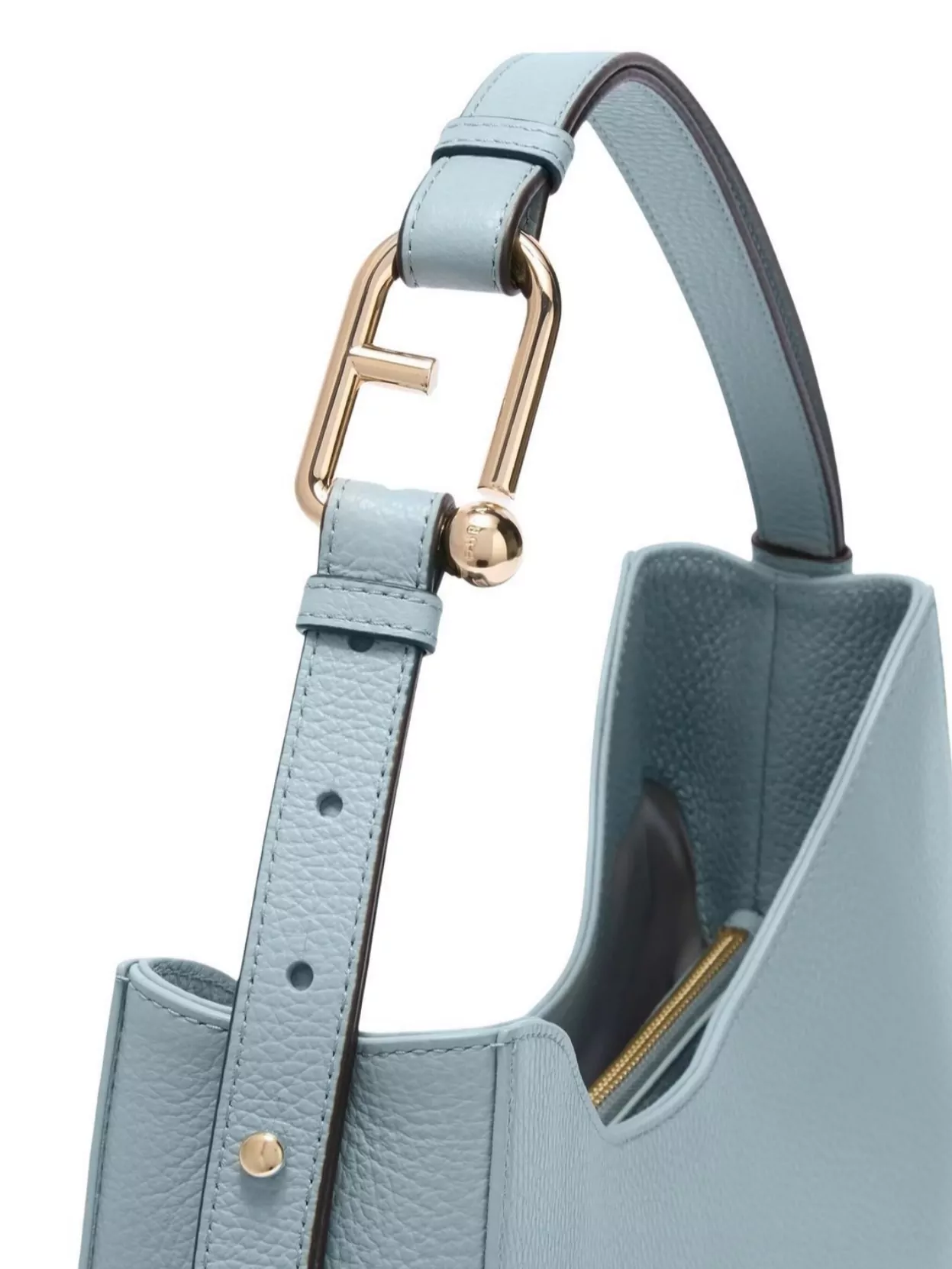 Furla Cloud Leather Shoulder Bag With Adjustable Strap