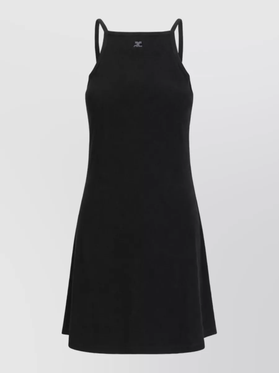 Courrèges sleeveless square neck mini dress