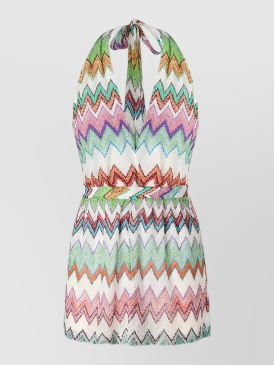 Missoni Zigzag Halterneck Short Jumpsuit