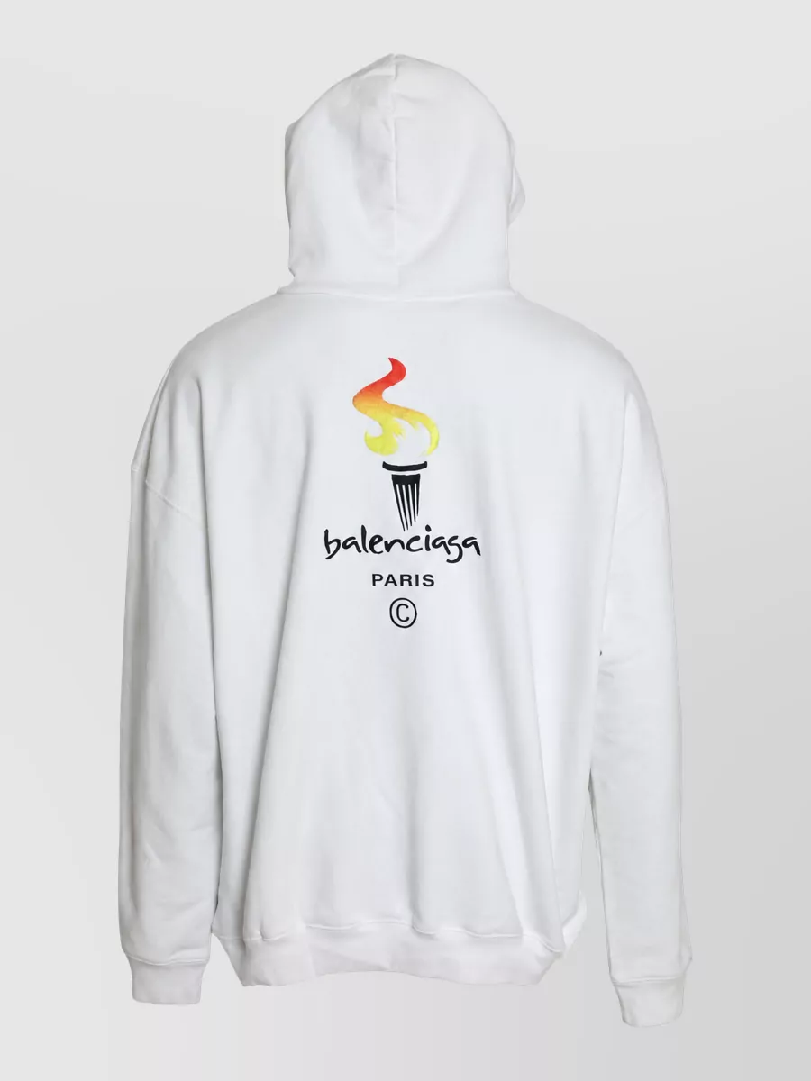 Balenciaga Cotton Relaxed-Fit Logo-Embroidered Hoodie