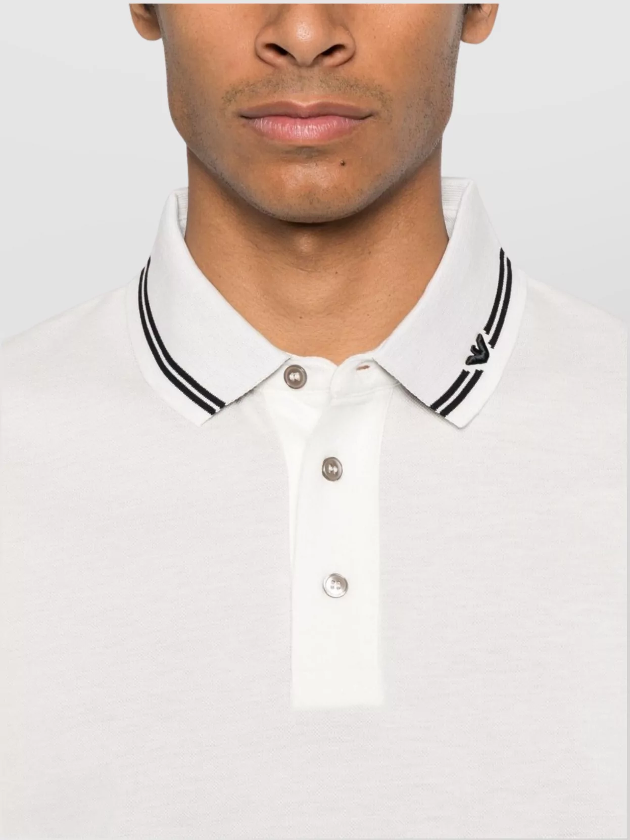 Shop Emporio Armani Cotton Logo Polo Shirt