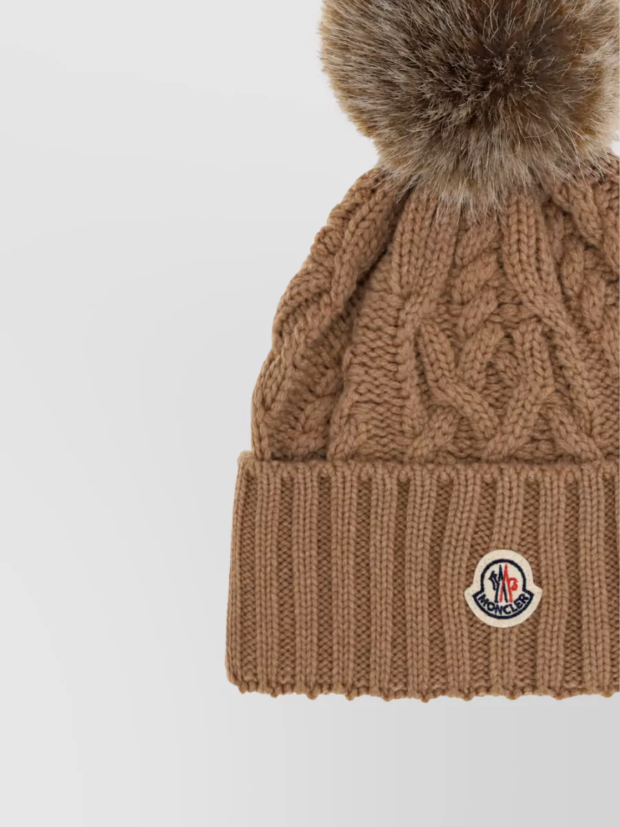 Moncler Cashmere Wool Cable-Knit Beanie