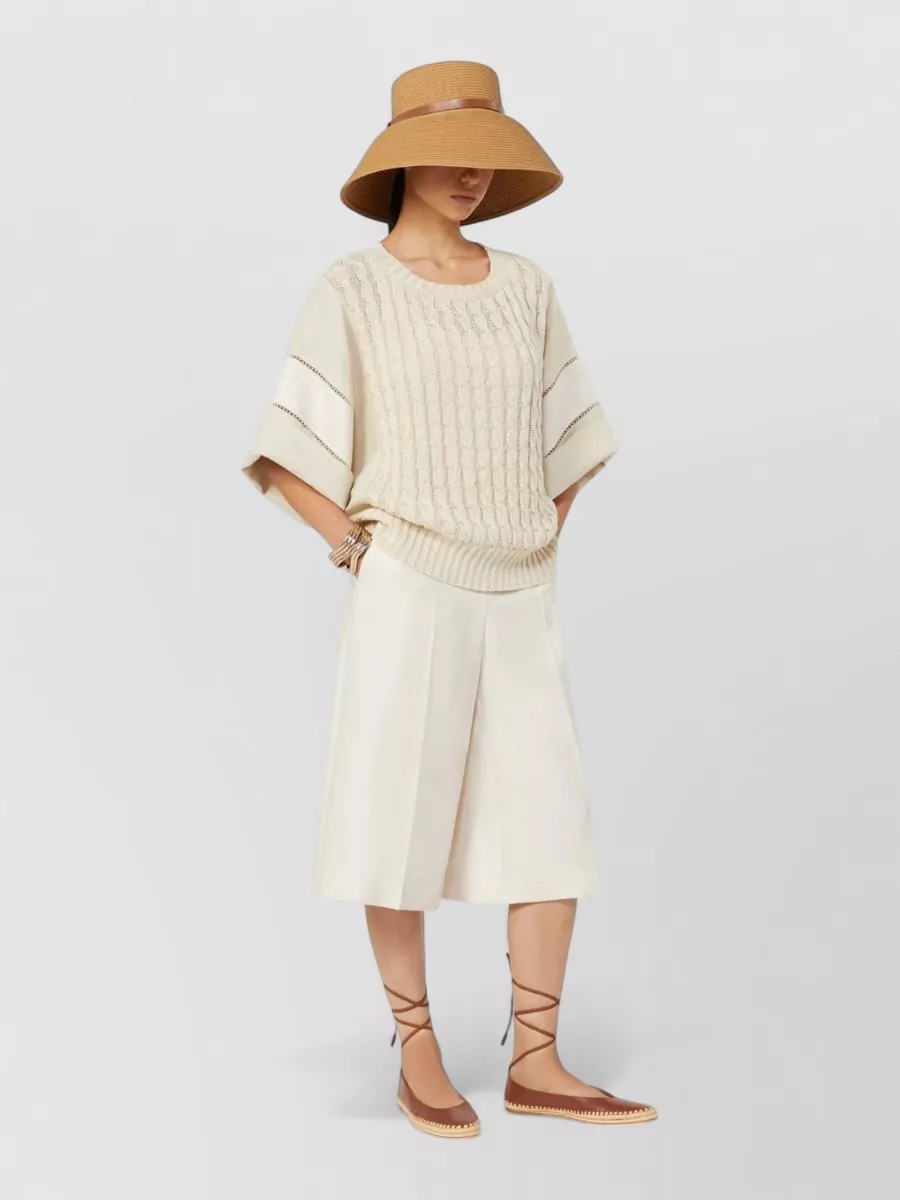 Max Mara Mxmkaki Bermuda Shorts Belt Loops Pockets