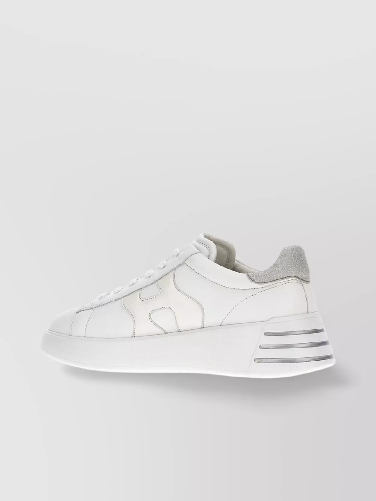 Hogan Nappa Leather Rebel Sneakers With Jewel Heel