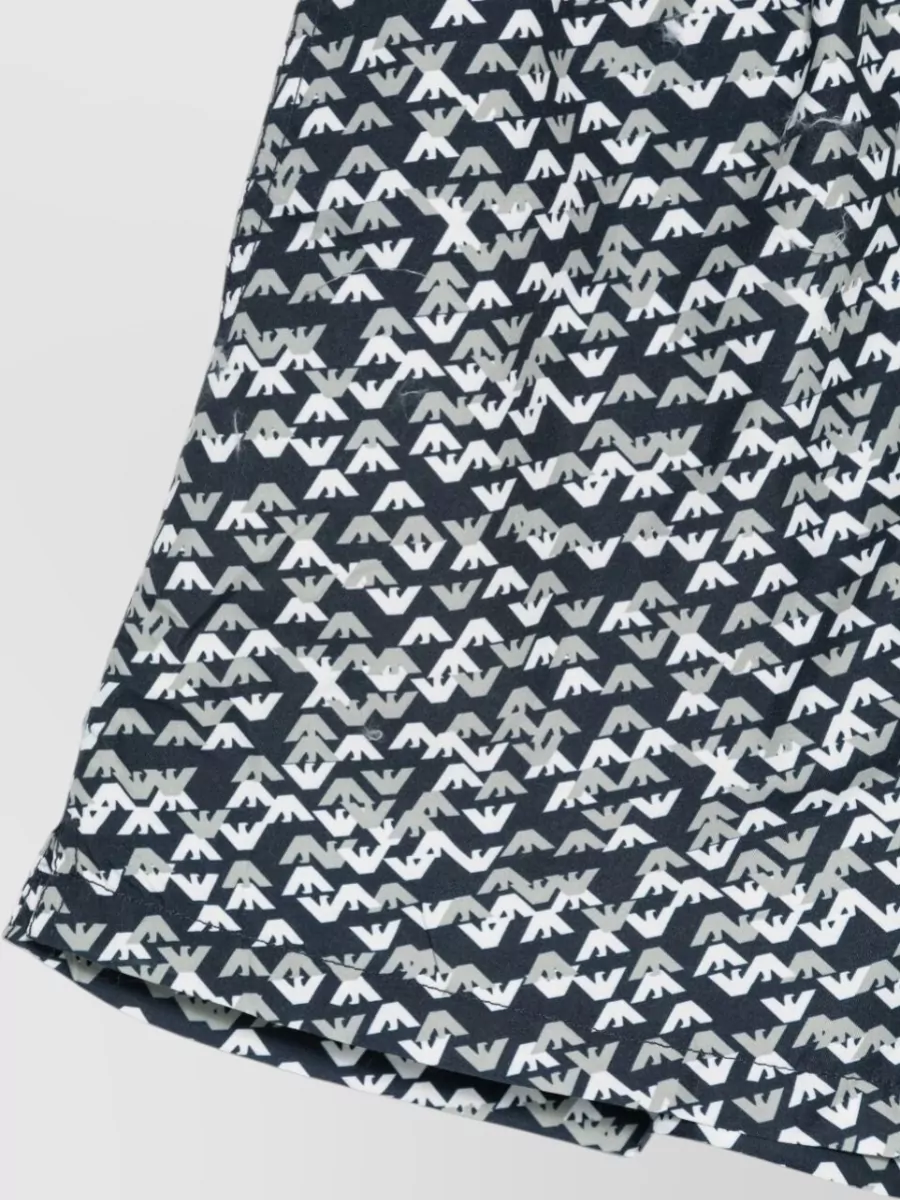 Emporio Armani Logo-Print Swim Shorts