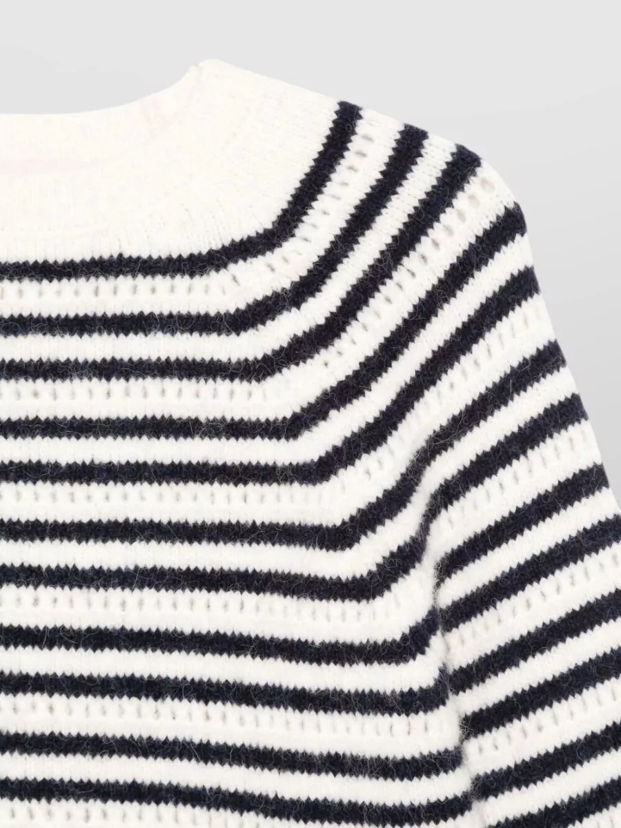 Semicouture Striped Logo-Detail Jumper