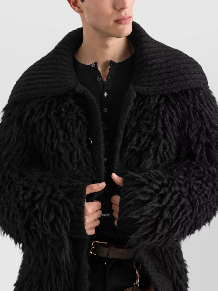 Dolce&Gabbana Chunky-Knit Faux-Fur Effect Cardigan