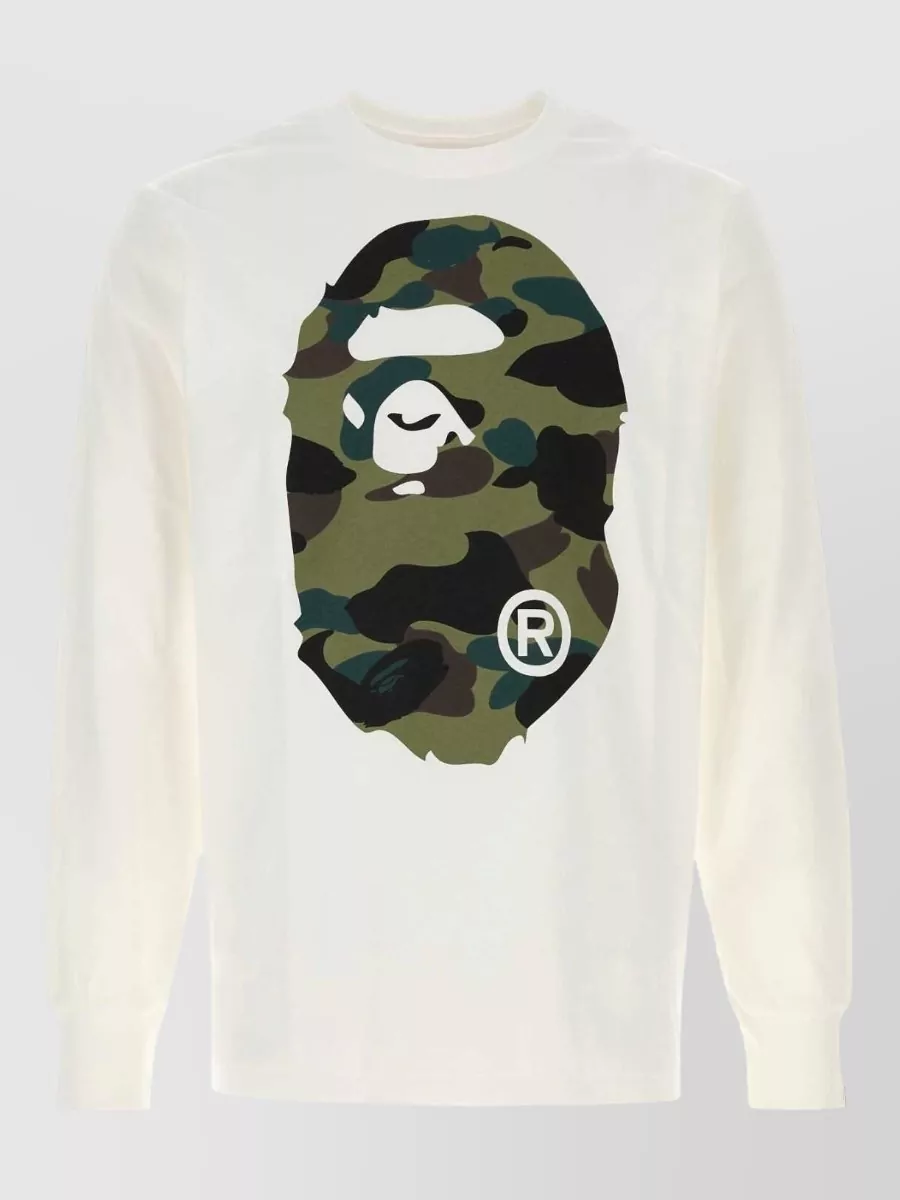 Bape Cotton Logo Print T Shirt