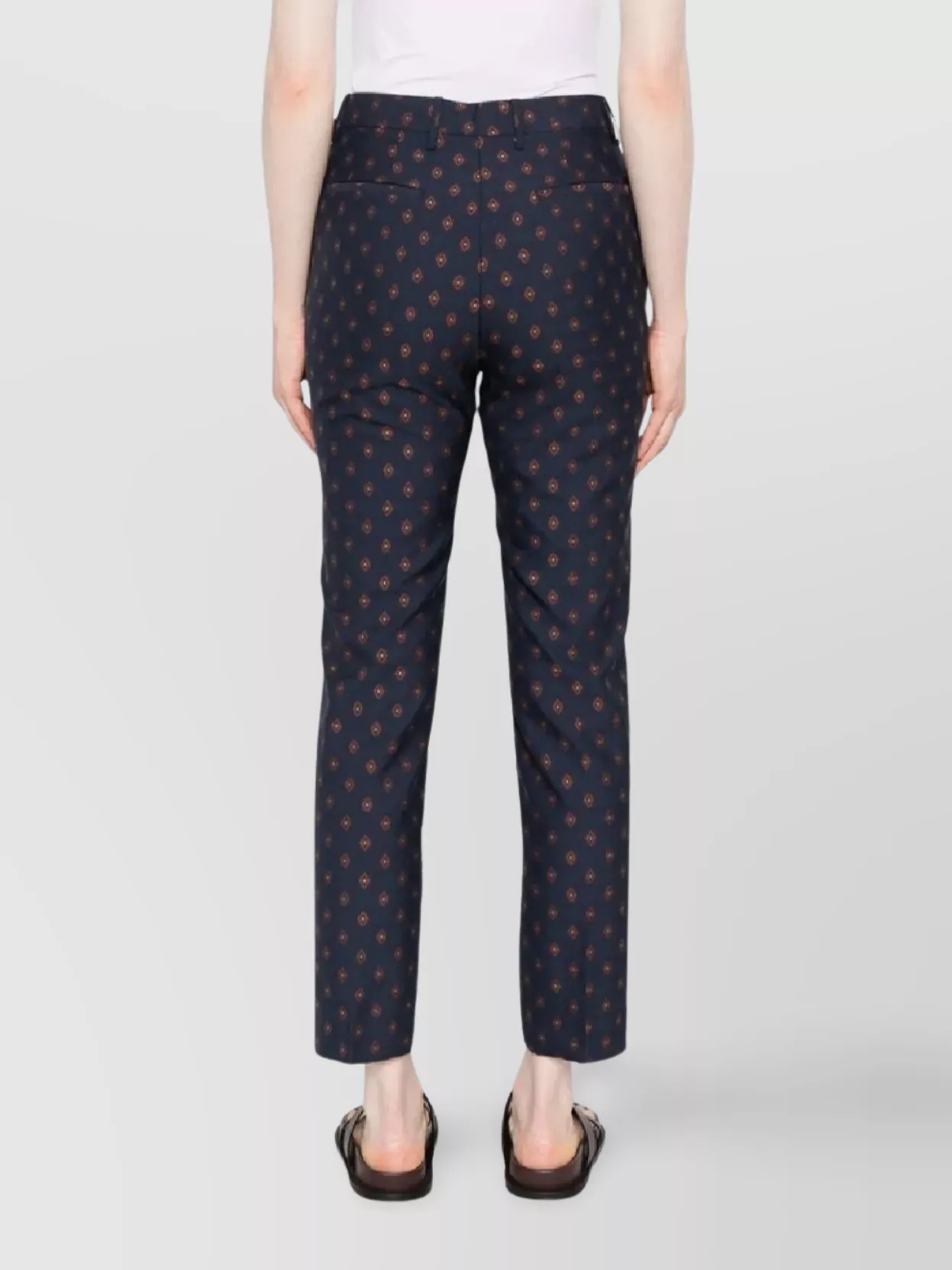 Etro Bristol Patterned Design Trousers In Blue