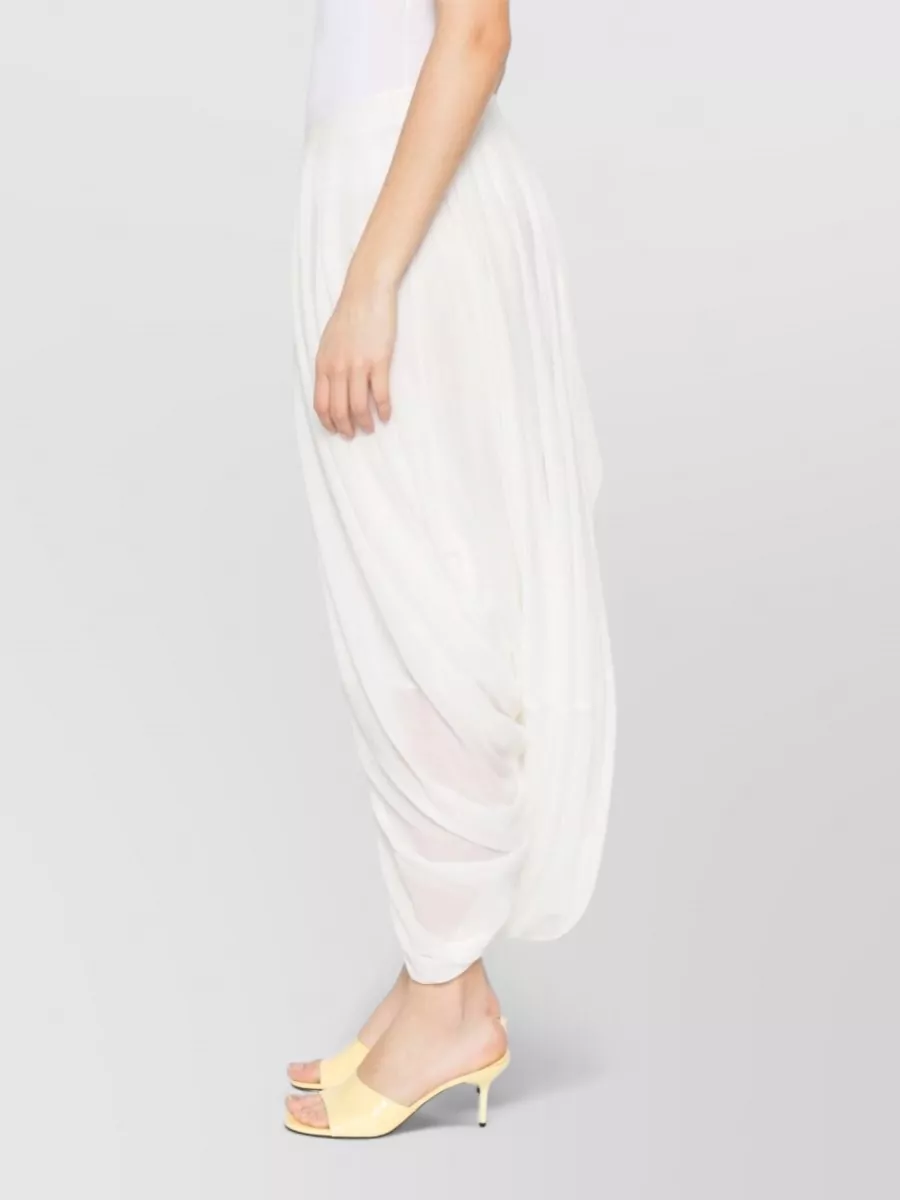 Totême Draped High-Rise Asymmetric Maxi Skirt