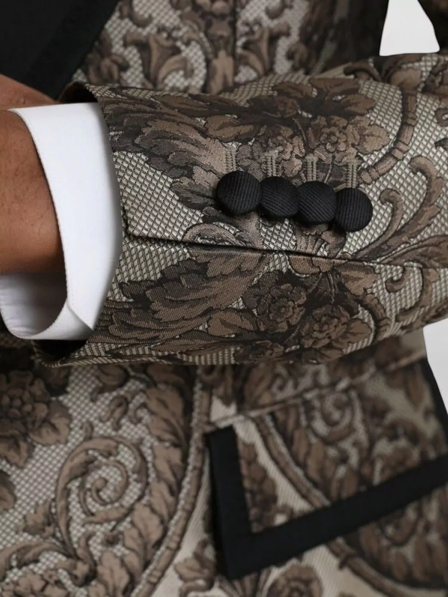 Dolce&Gabbana Silk-Blend Floral Jacquard Three-Piece Tuxedo Suit