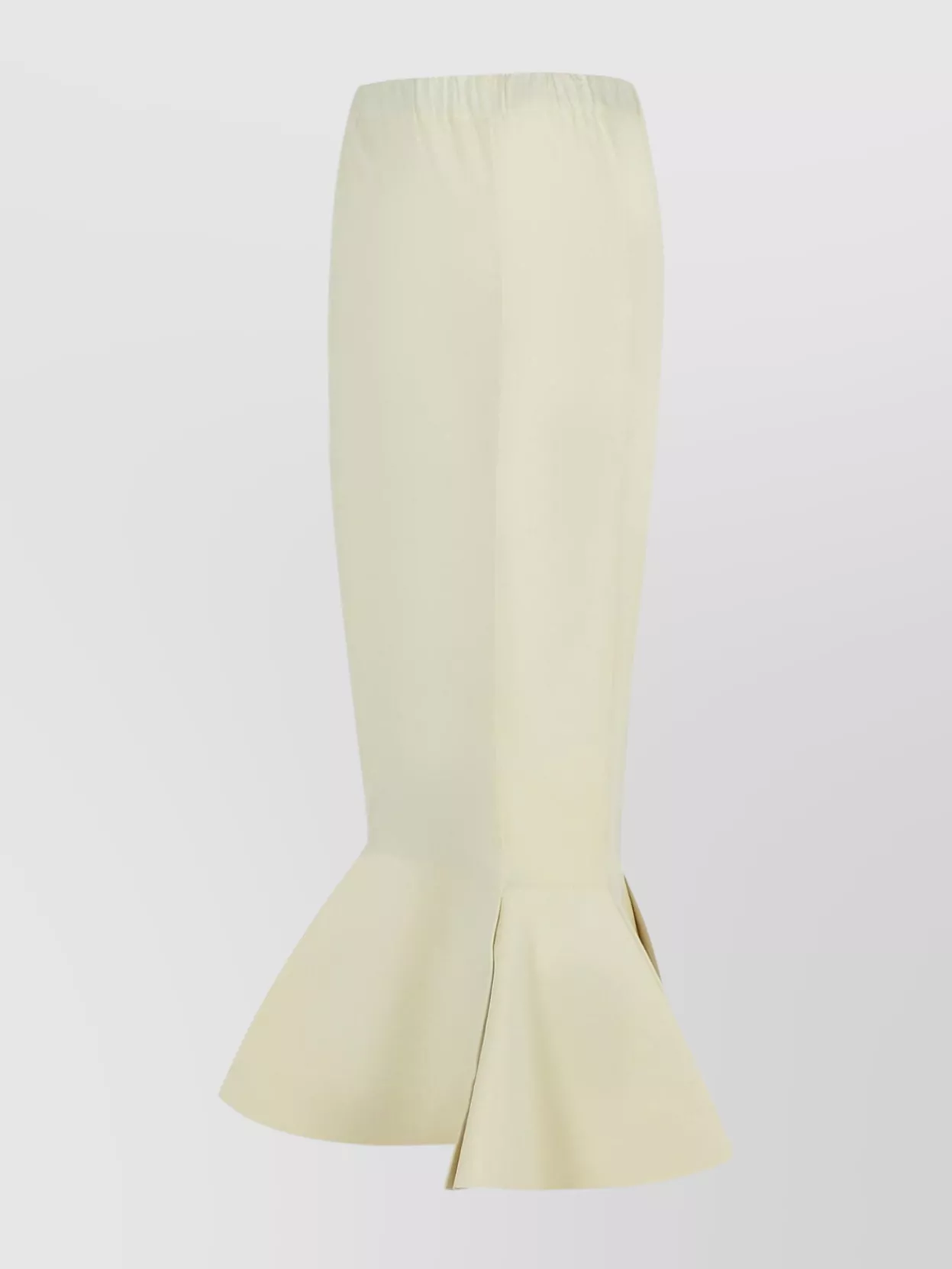 Marni Cotton Skirt With Elastic Waistband And Flared Hem In Neutral