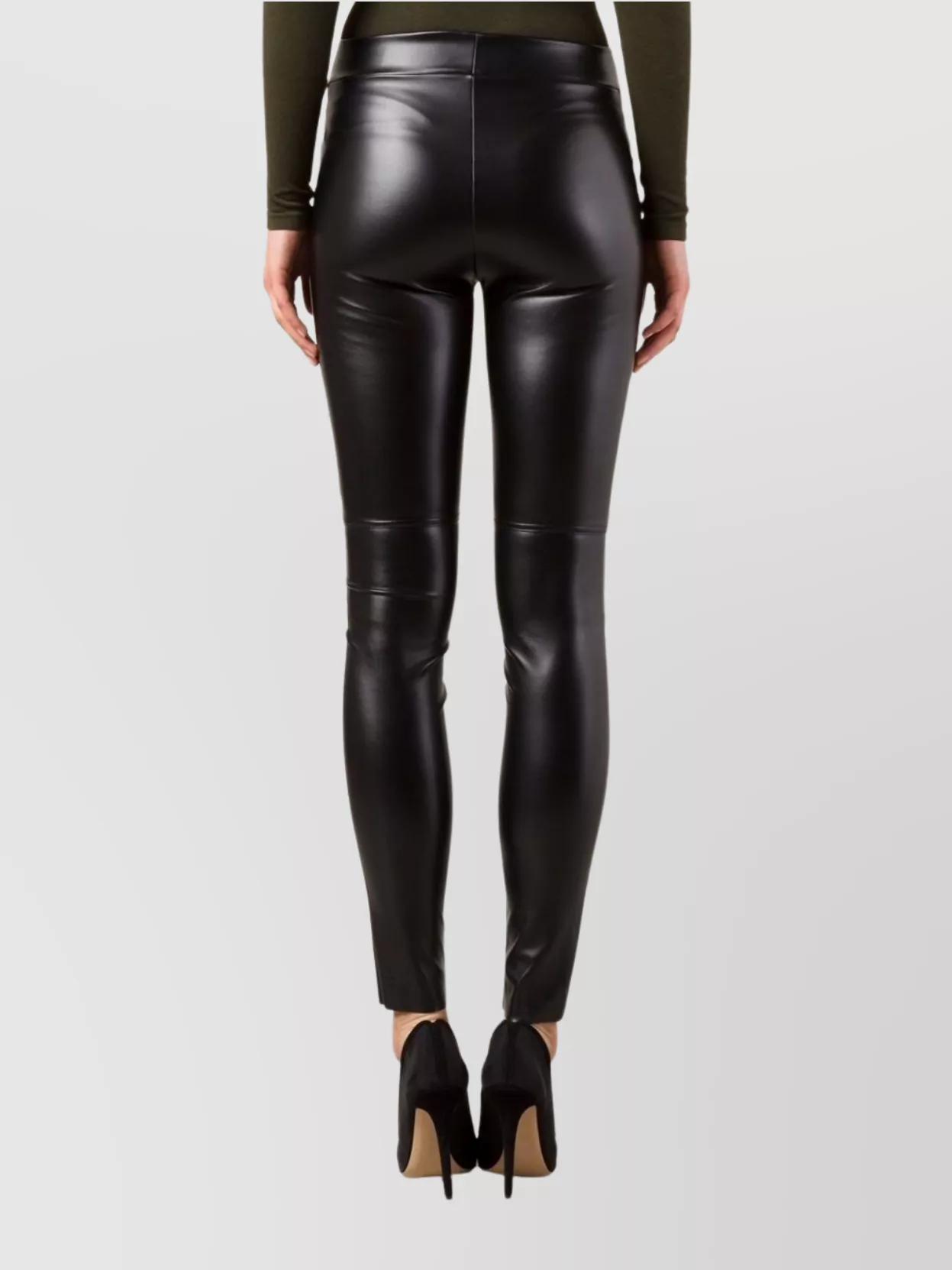Wolford Shiny Leggings With Elastic Waistband And Seam Detailing