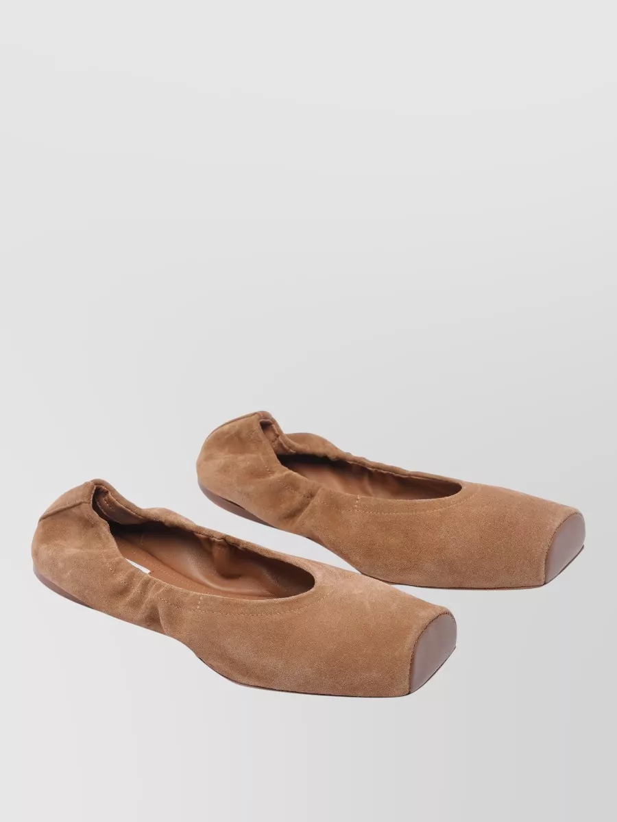 Alaïa Suede Leather Ballet Flats