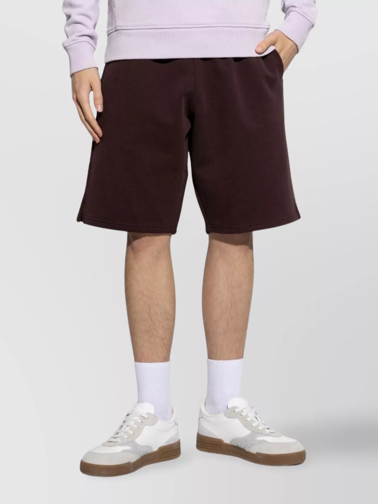 Ami Paris Elastic Waist Drawstring Bermuda Shorts