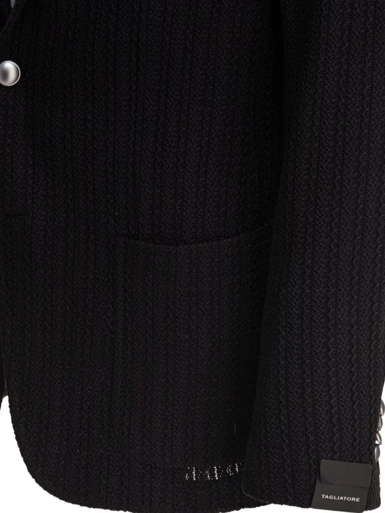 Tagliatore Lapel Jackets Textured Fabric Front Pockets