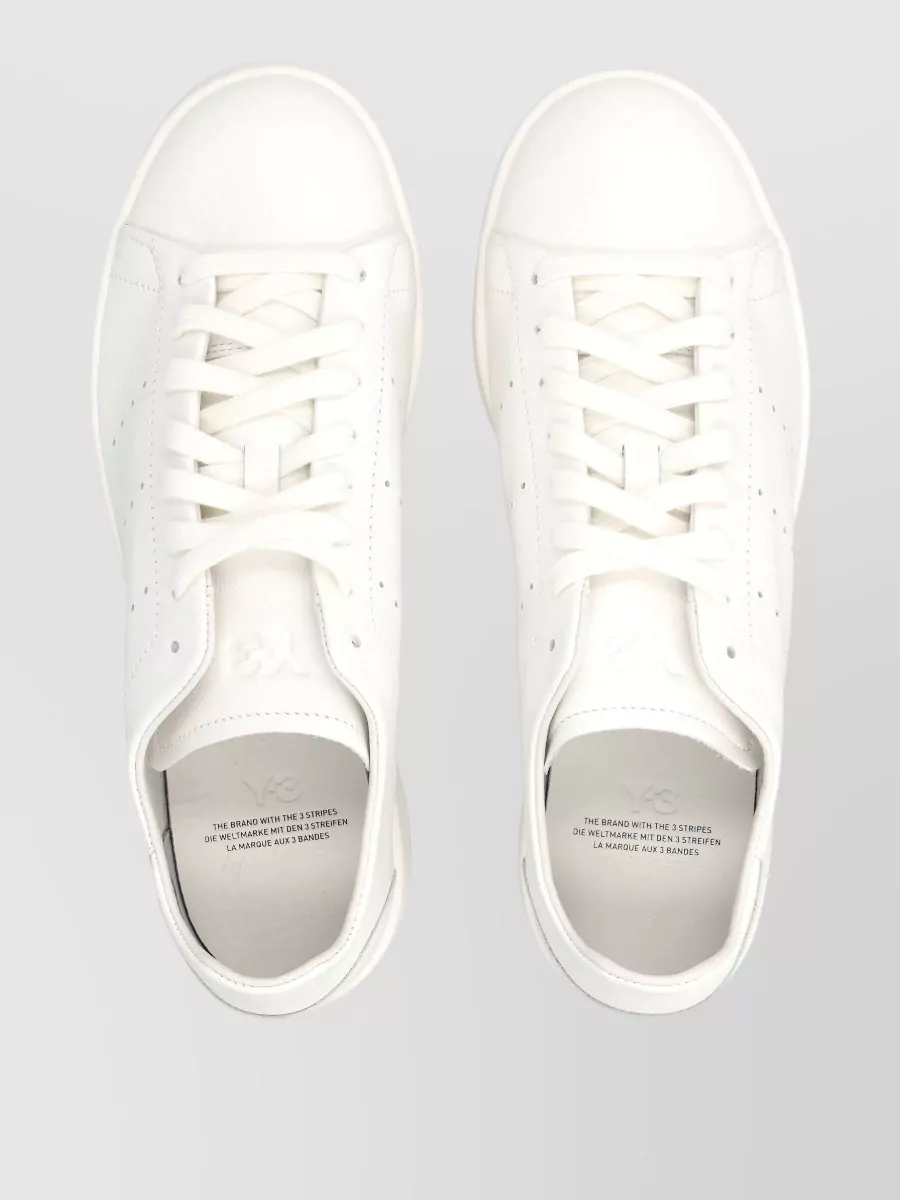 Y-3 Leather Stan Smith Lace-Up Sneakers