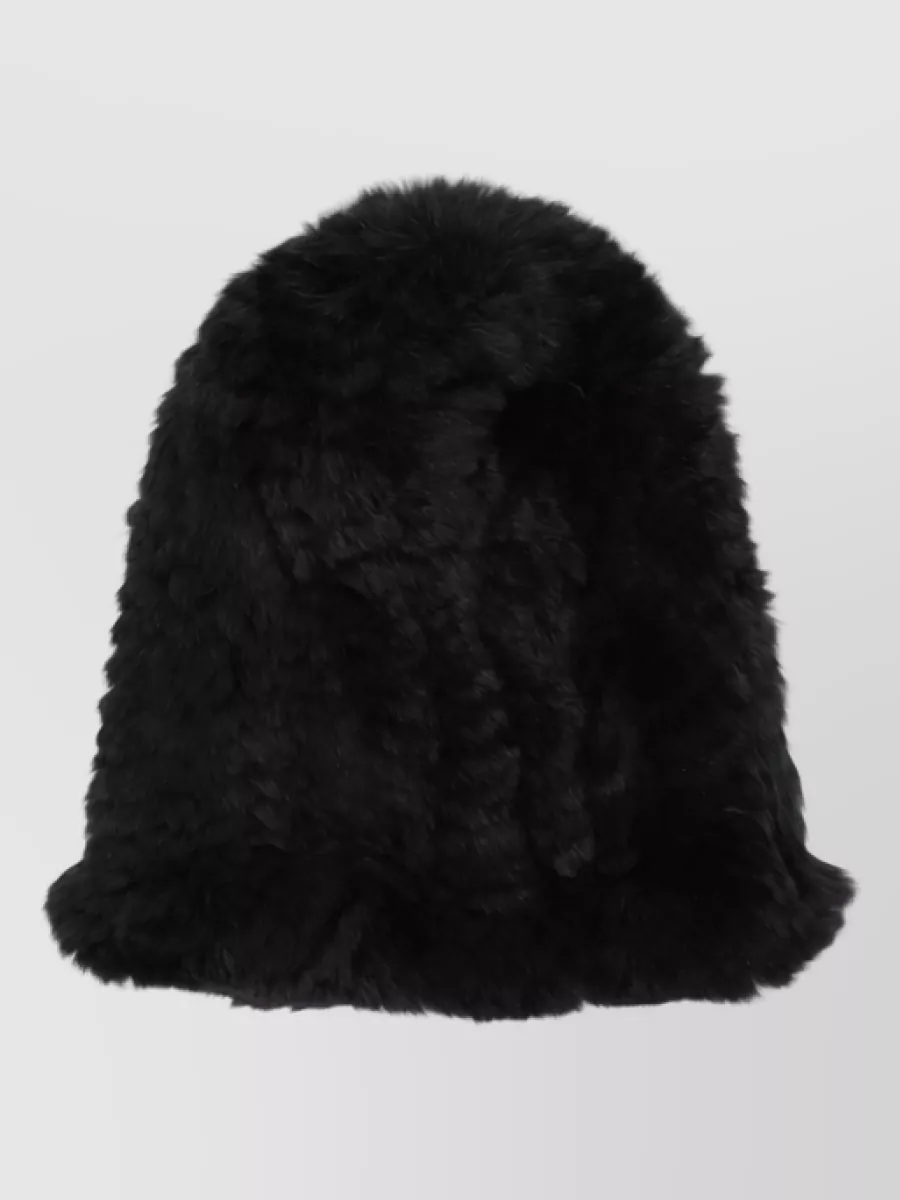 Yves Salomon fur knit beanie