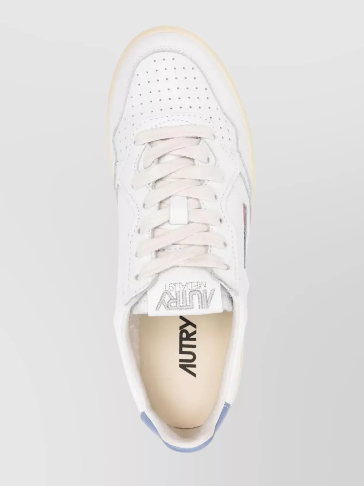 Autry Sneakers Leather Low-top Silhouette Perforated Detailing In White