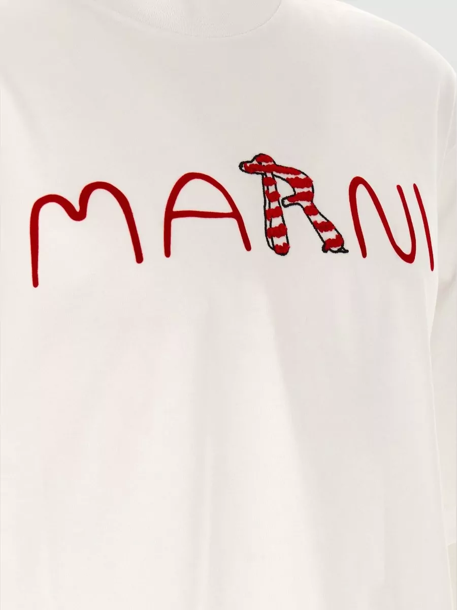 Marni Logo Crew Neck Short Sleeve T Shirt