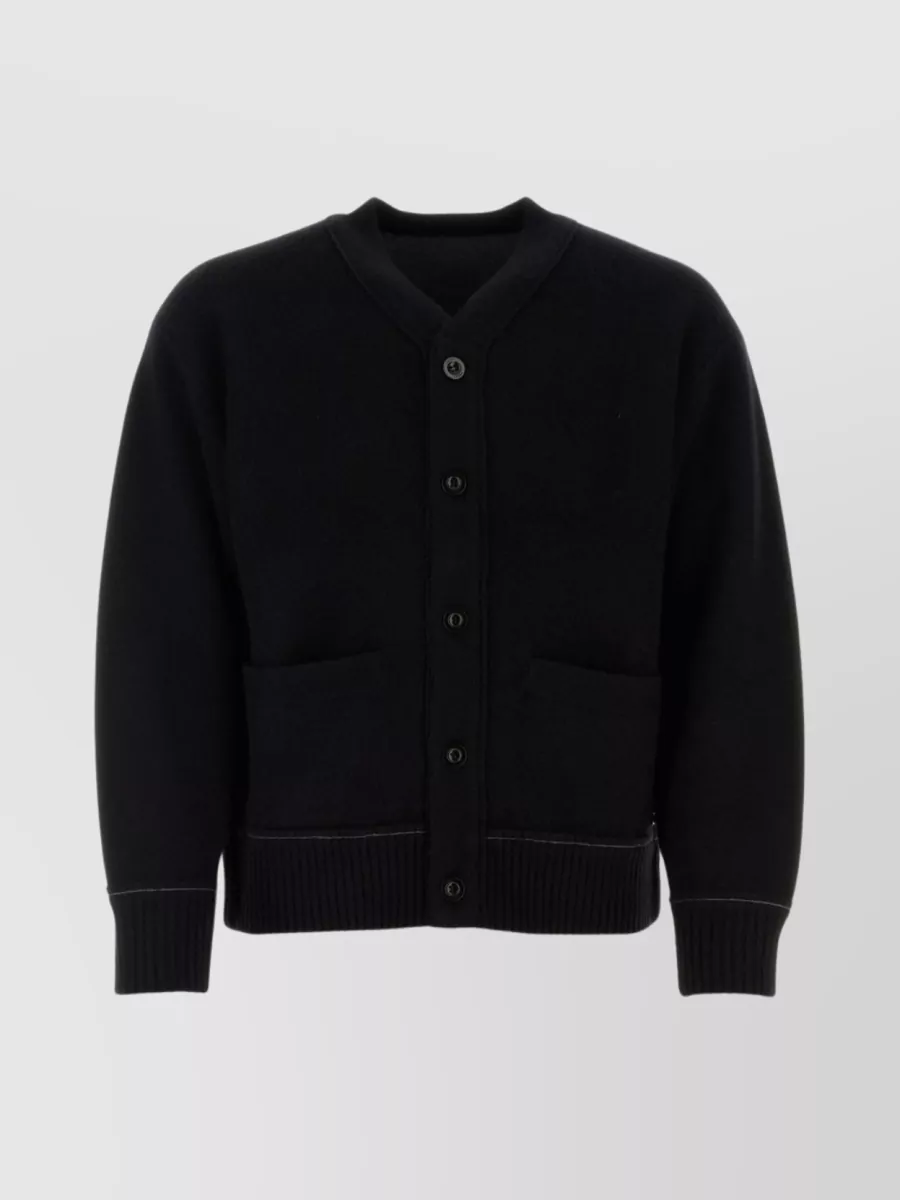 Shop Sacai Versatile Cashmere Blend Cardigan In Black