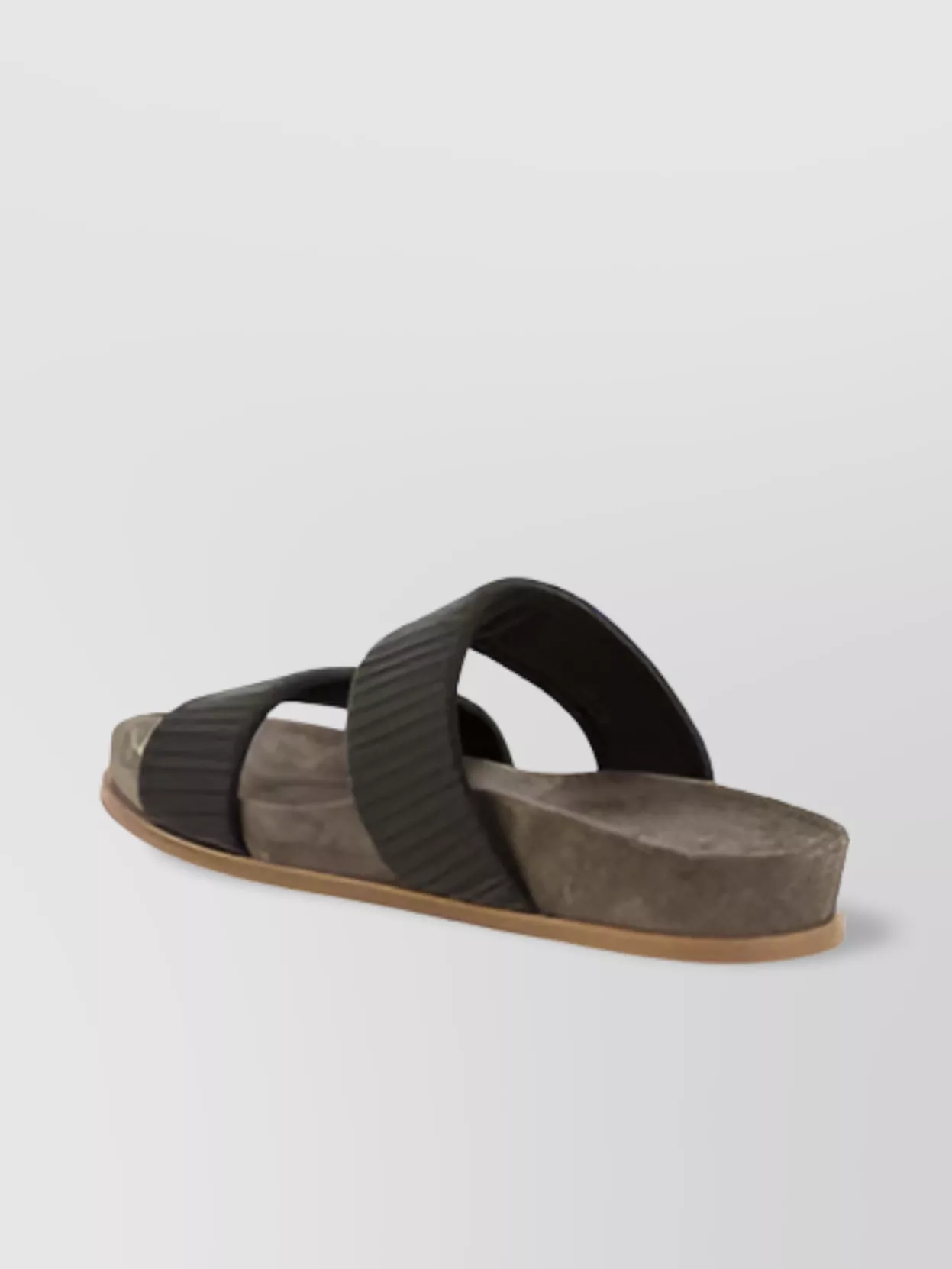 Brunello Cucinelli Jeweled Leather Sandals With Double Front Strap