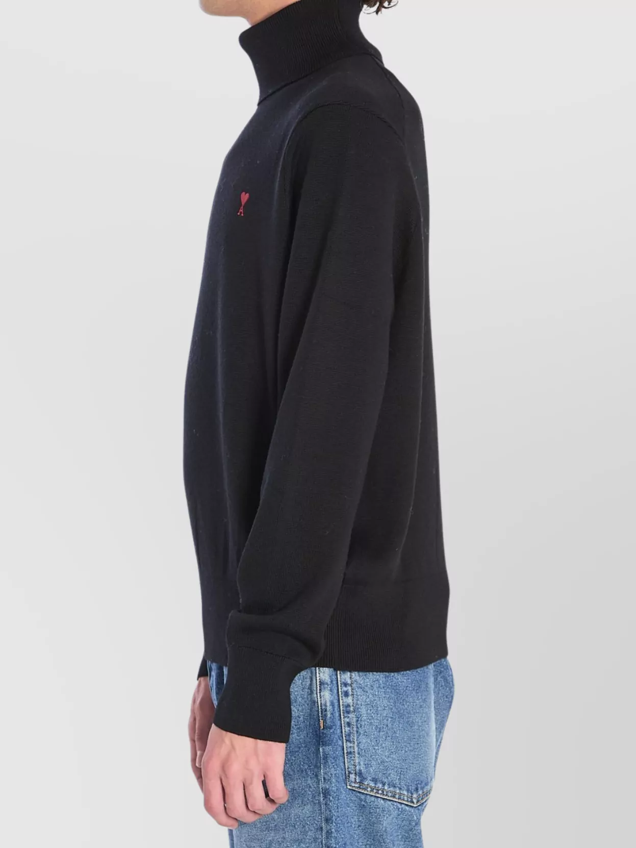Ami Paris Heart Friend Turtleneck Sweater