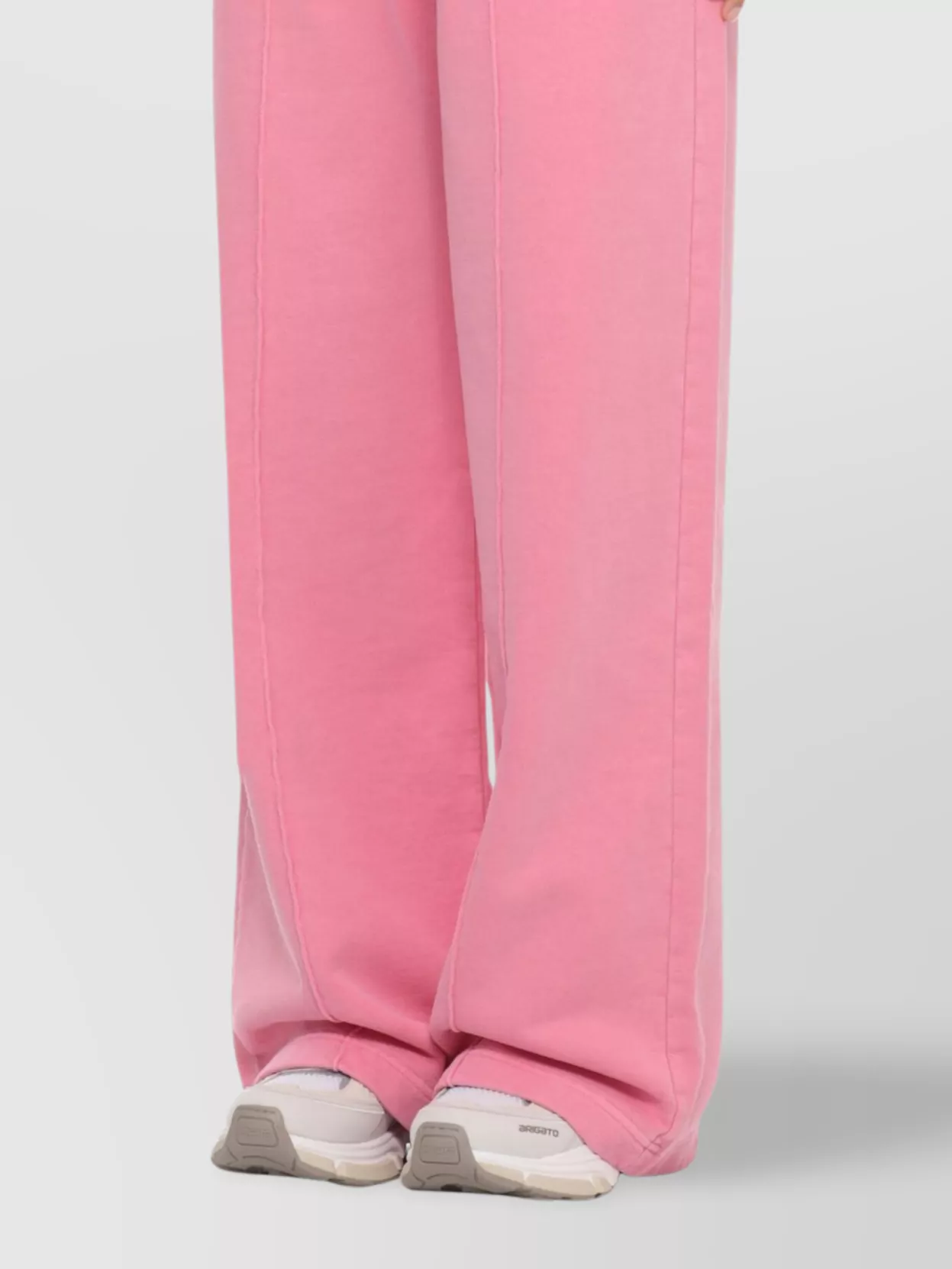 Casablanca Relaxed Wide-leg Cotton Pants With Embroidered Patches In Pink