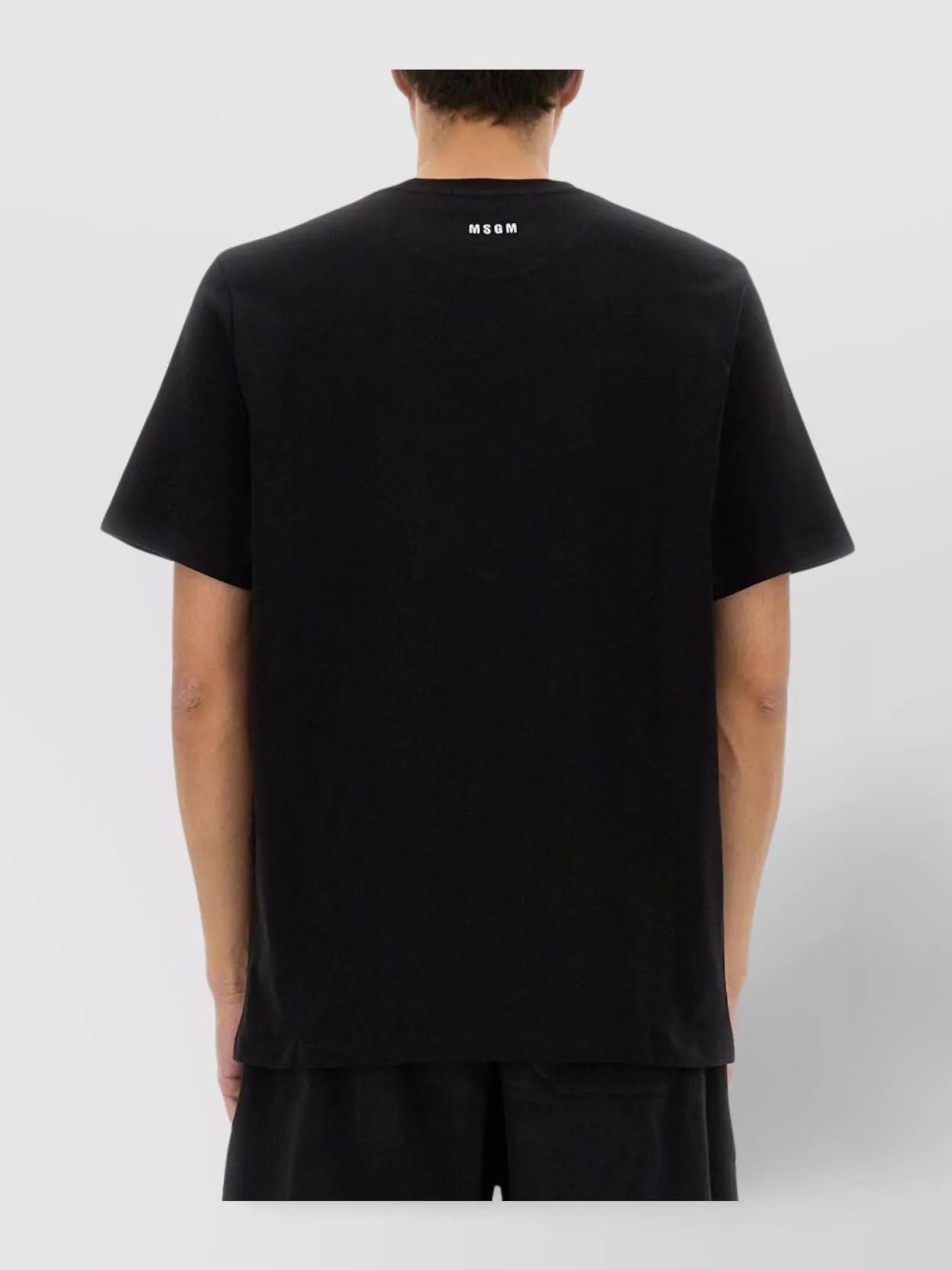 Msgm Logo Embroidered T-Shirt With Crew Neck