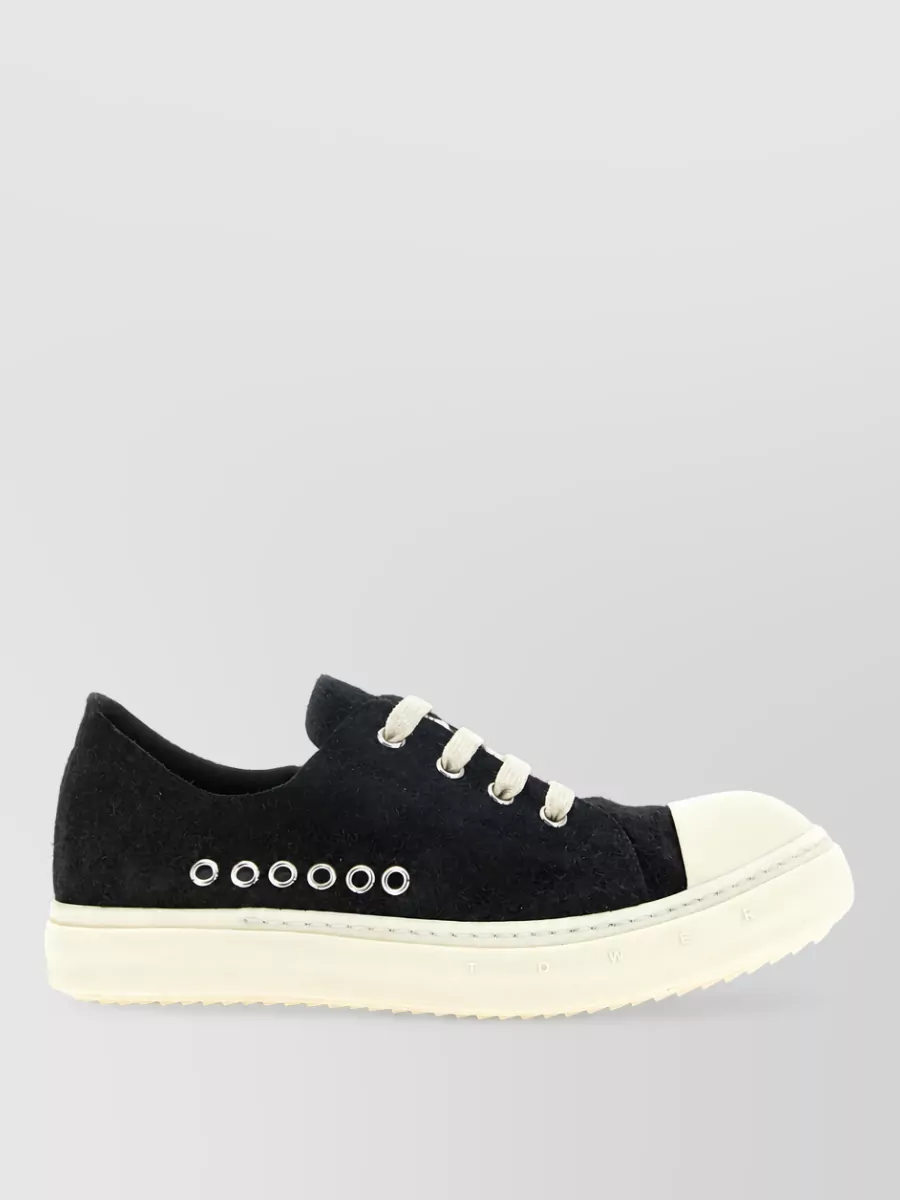 Rick Owens Leather Lace-Up Sneakers