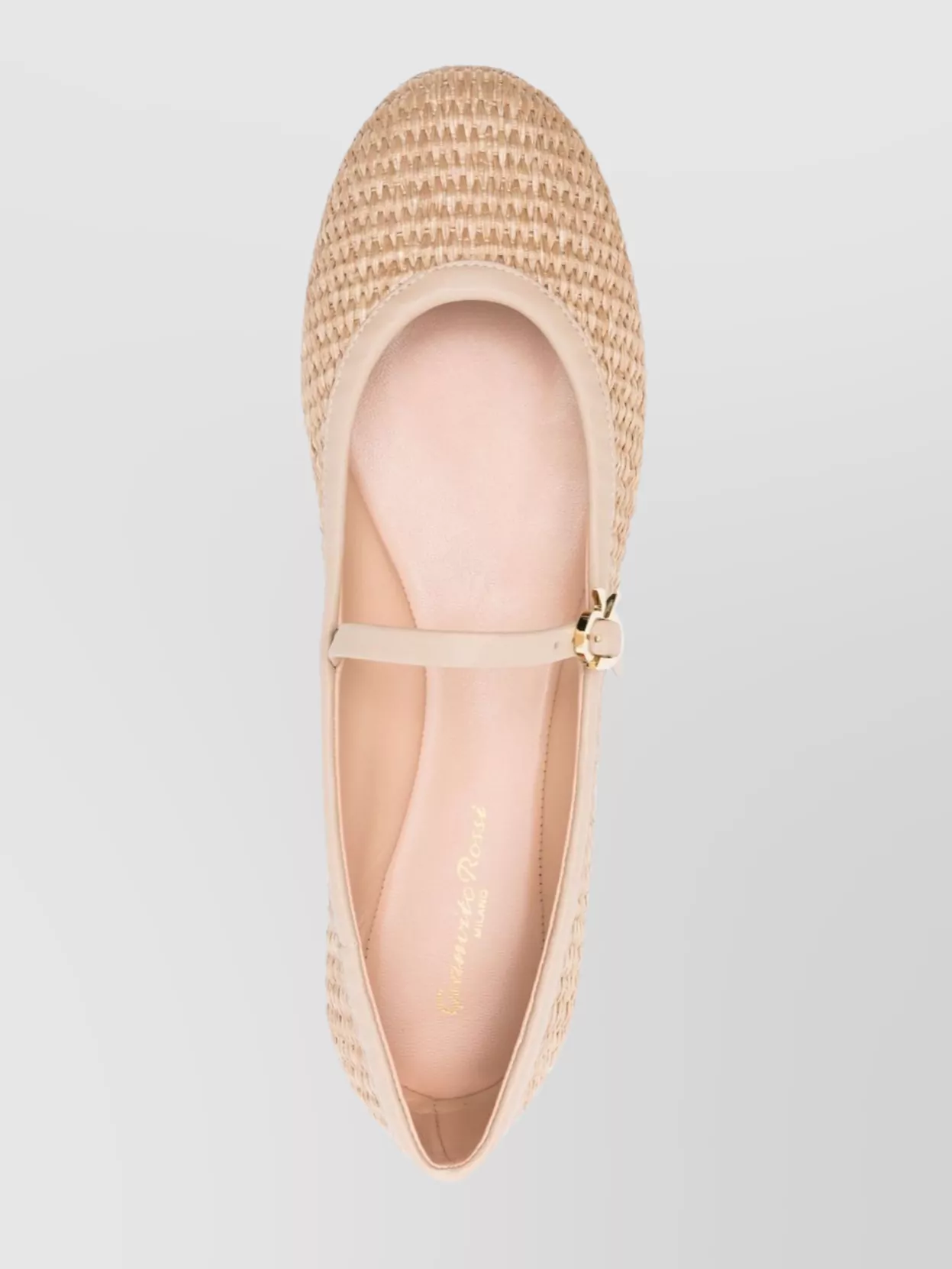 Gianvito Rossi Marbella+Nappa Woven Round Toe Ballerina