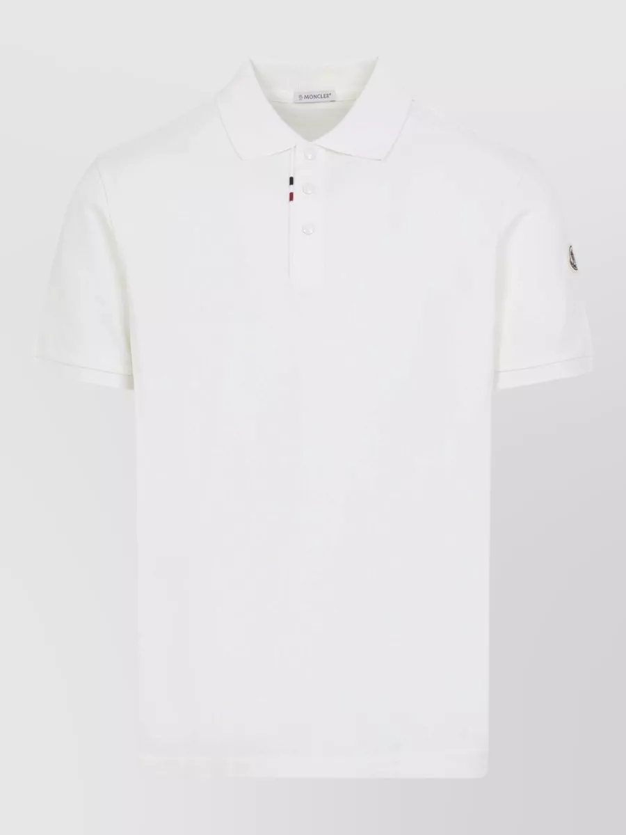 Moncler cotton piqué short-sleeve polo shirt