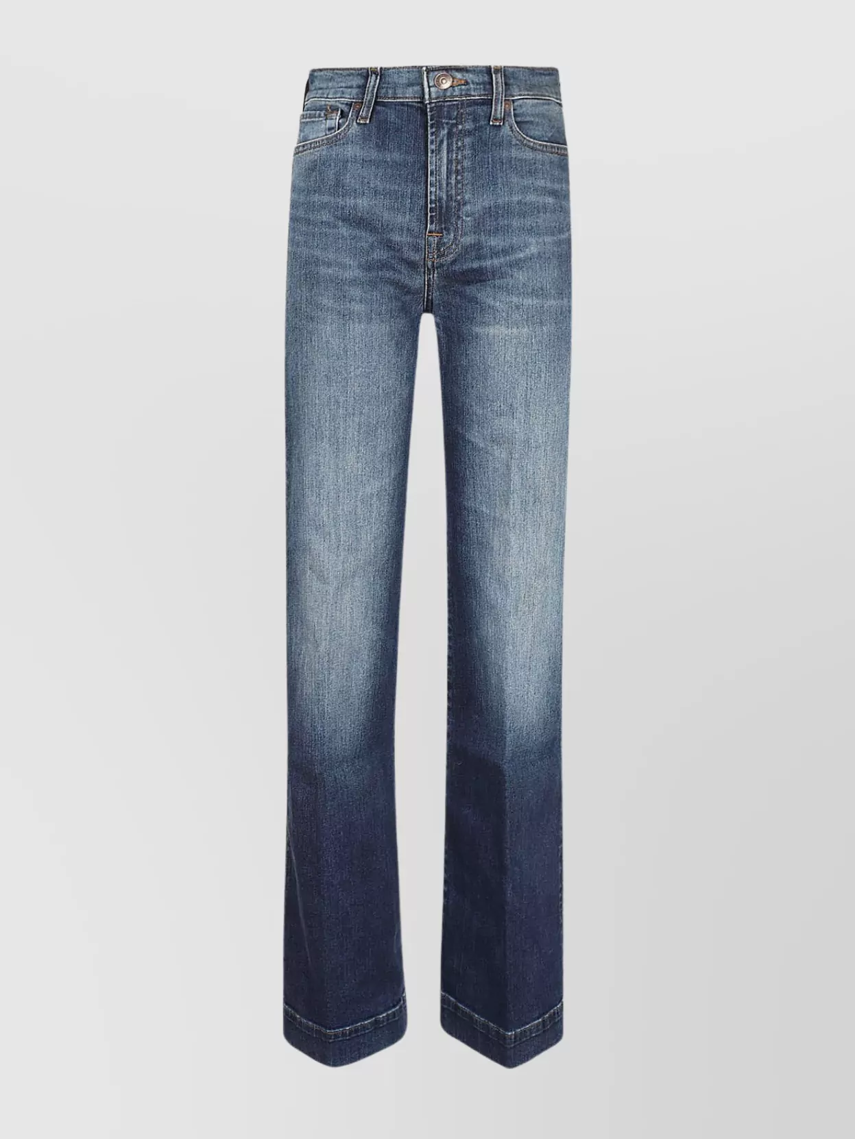 Shop 7 For All Mankind Modern Denim Trousers With Retro Stitching