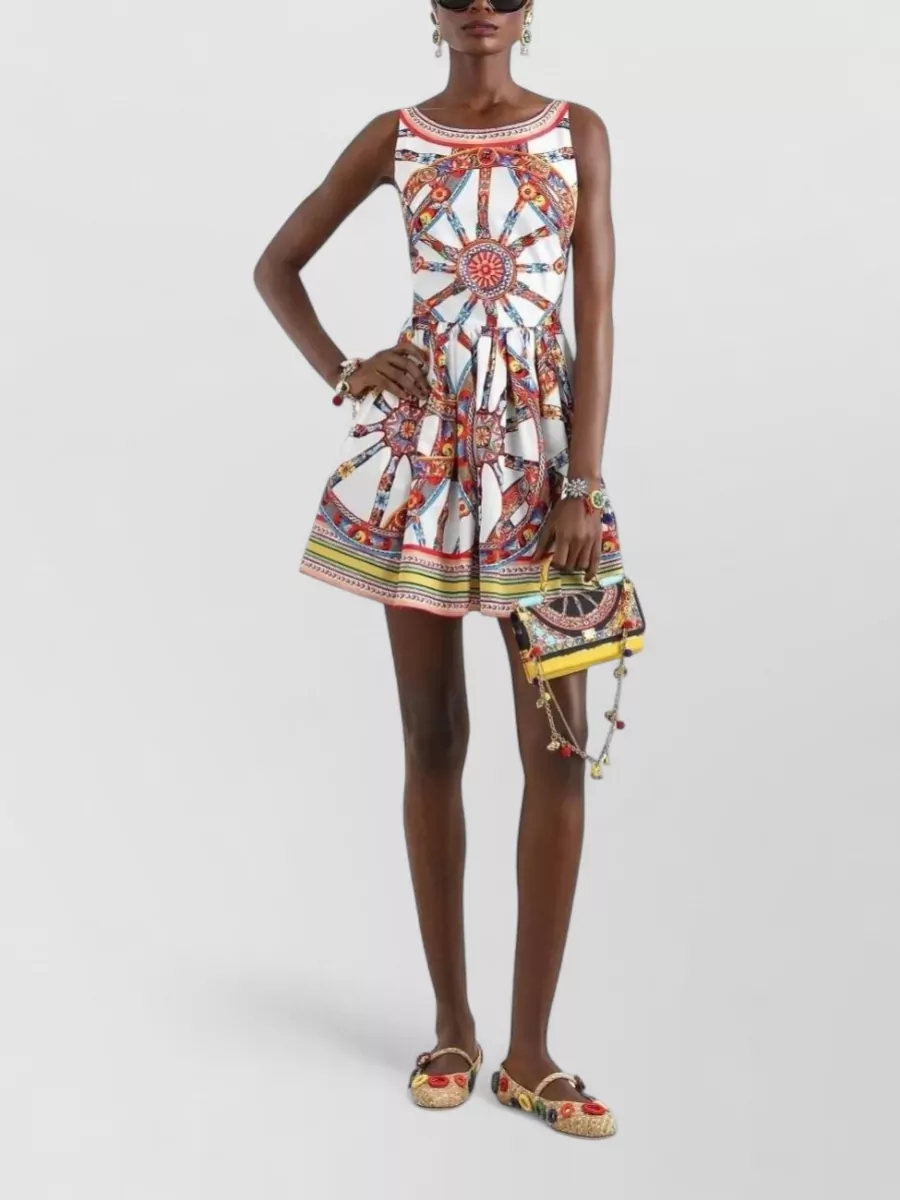 Dolce&Gabbana Cotton Printed Midi Dress