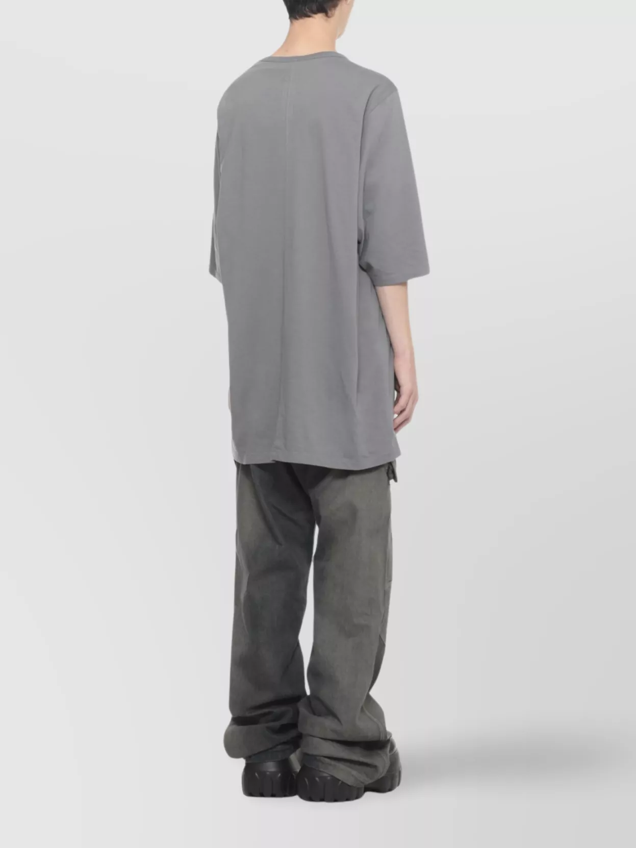 Rick Owens Oversized Round Neck Short Sleeve T-Shirt